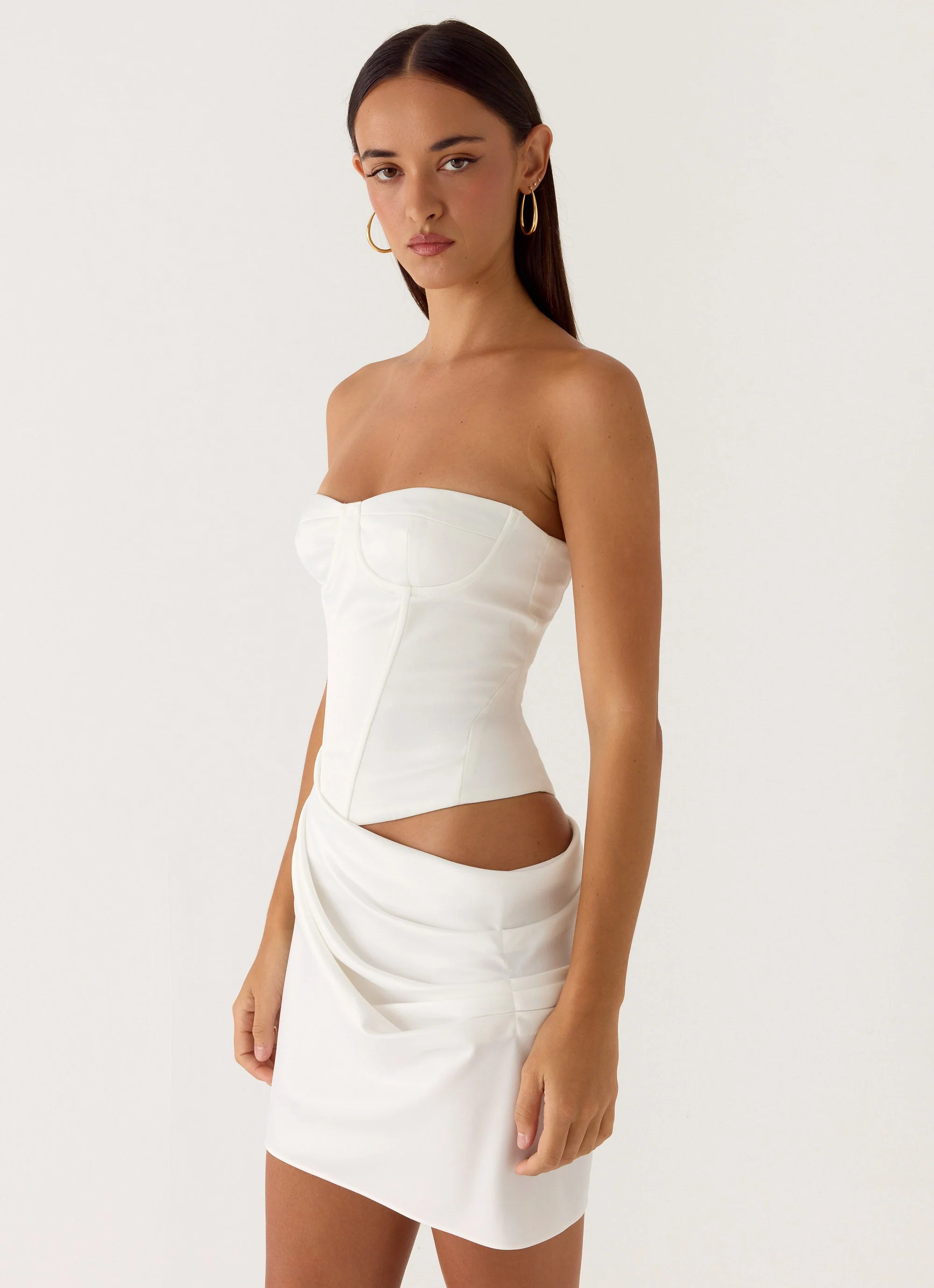 Cosmala Mini Dress - White - luluinthesky