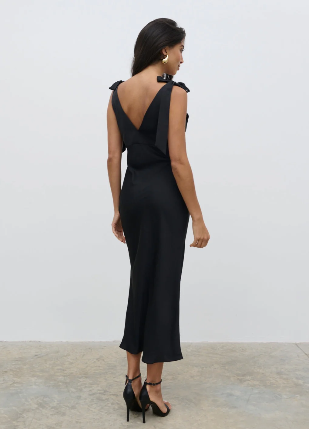Piper Tie Midaxi Dress - Black