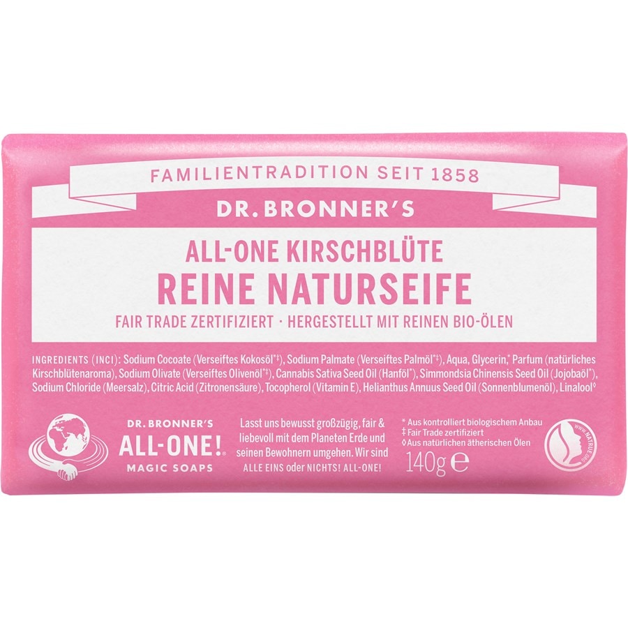 Dr. Bronner's Mydła w kostce Czyste naturalne mydło All-One Cherry Blossom