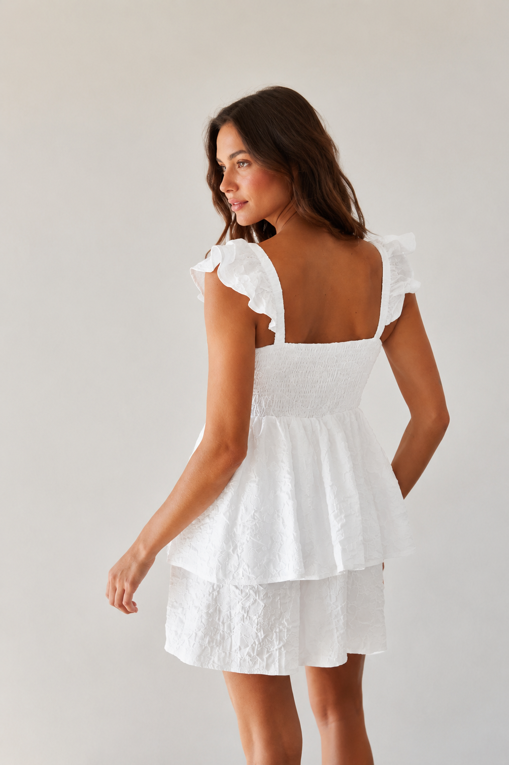 Ashlyn Sweetheart Ruffle Mini Dress