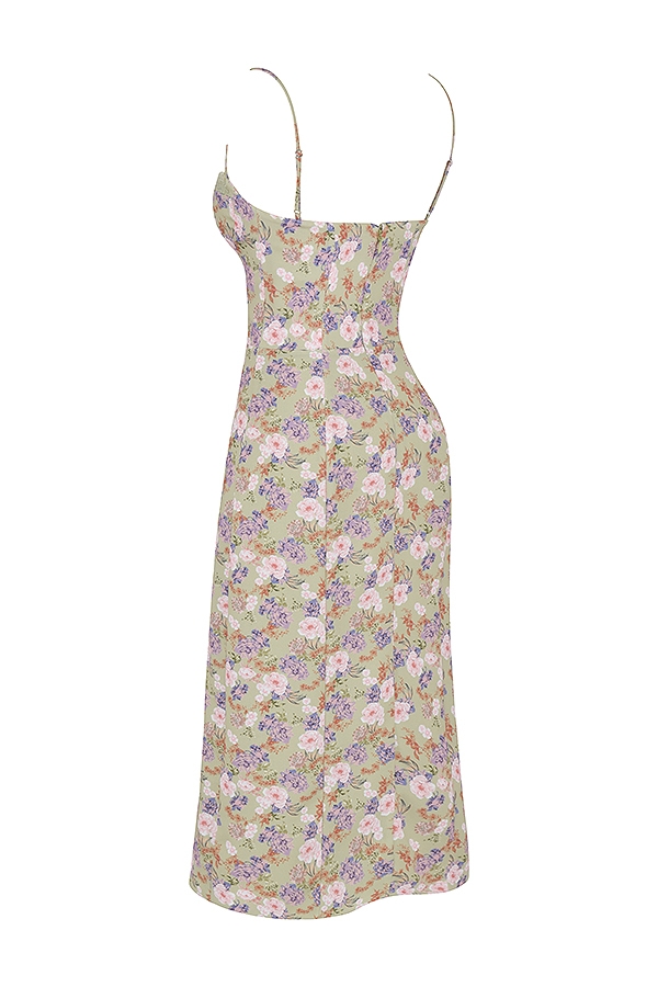 Peony Print  Midi Sundress