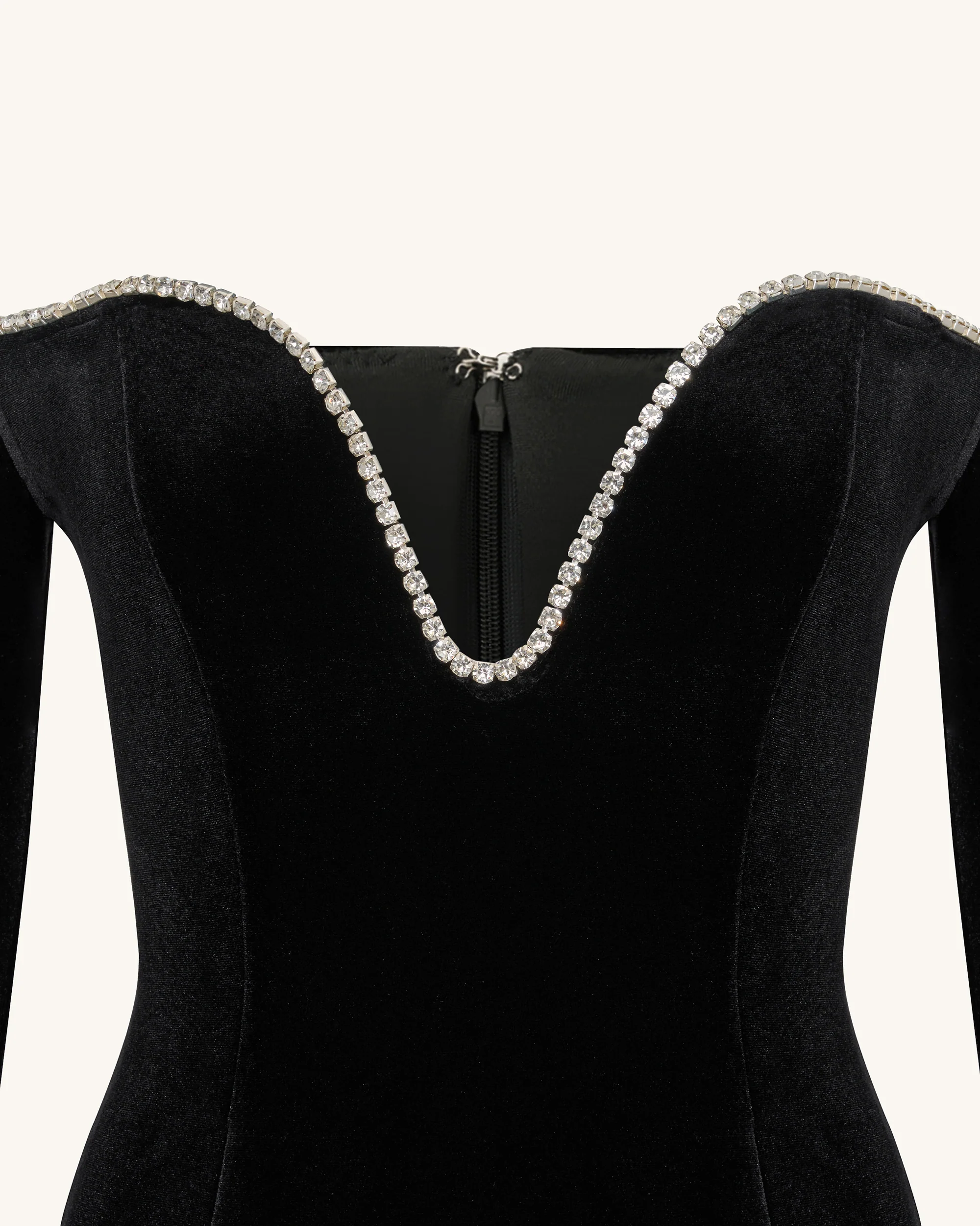 Allison Off-Shoulder Evening Gown - Black - FASHION NOB