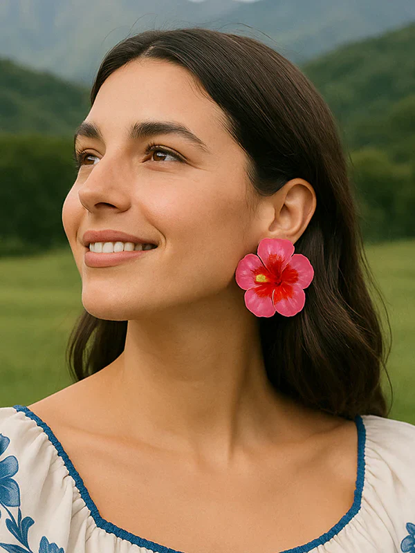 Flower Shape Earrings 3Pcs Accessories + Rings Accessories