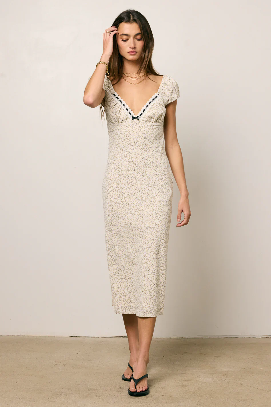 Elena Floral Midi Dress