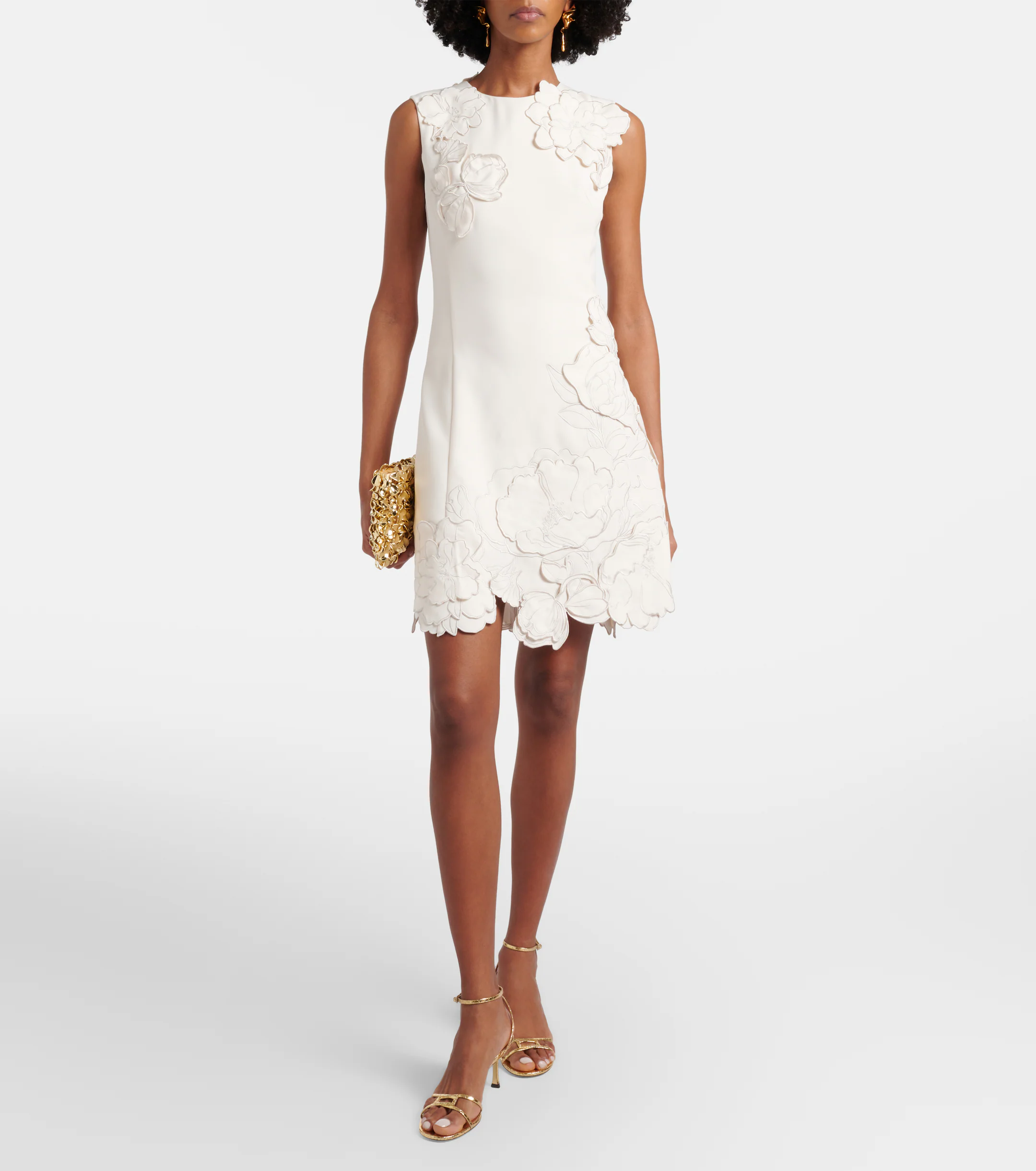 LEO LIN Floral-appliqué minidress