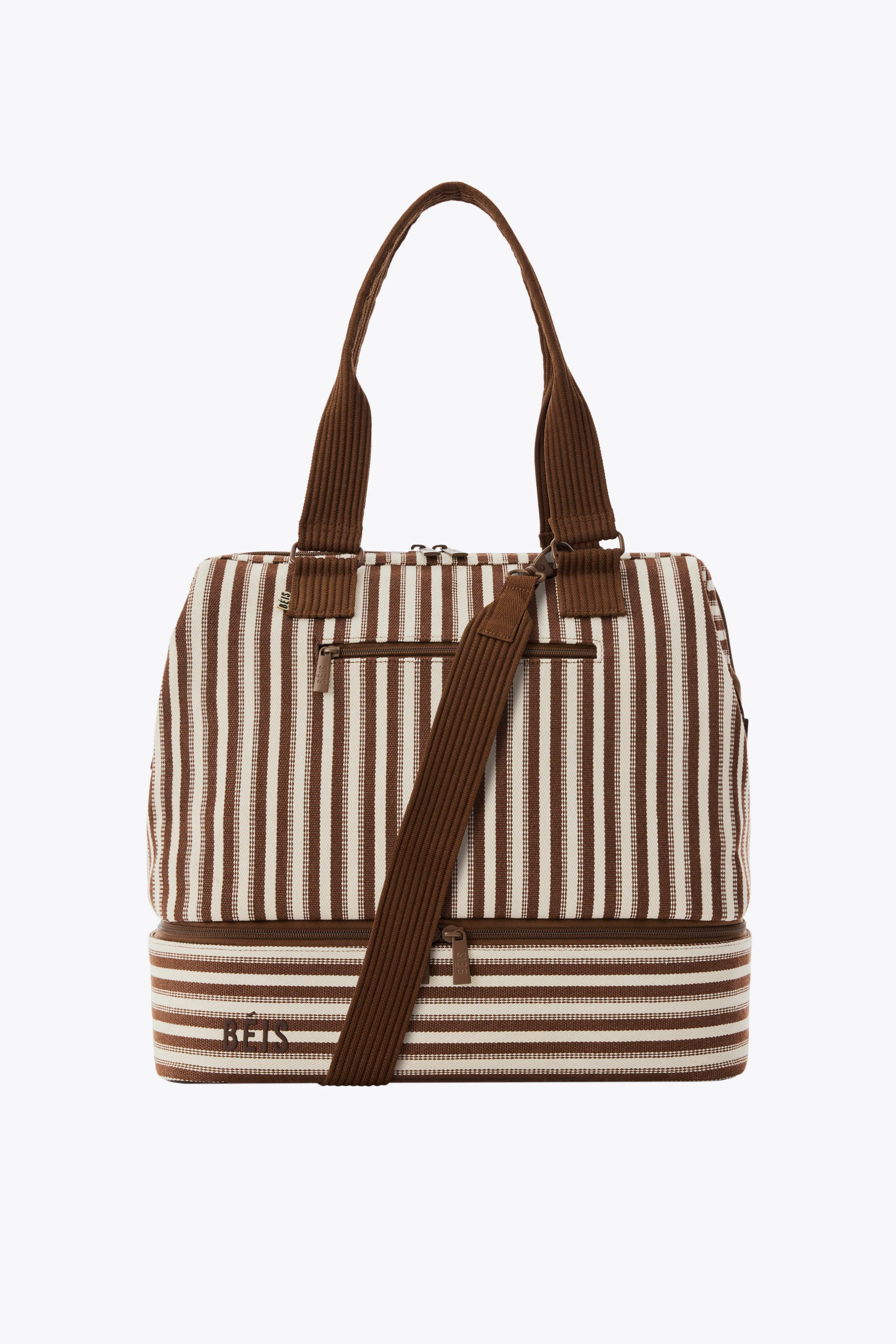 BEIS 'The Mini Weekender in Maple Stripe