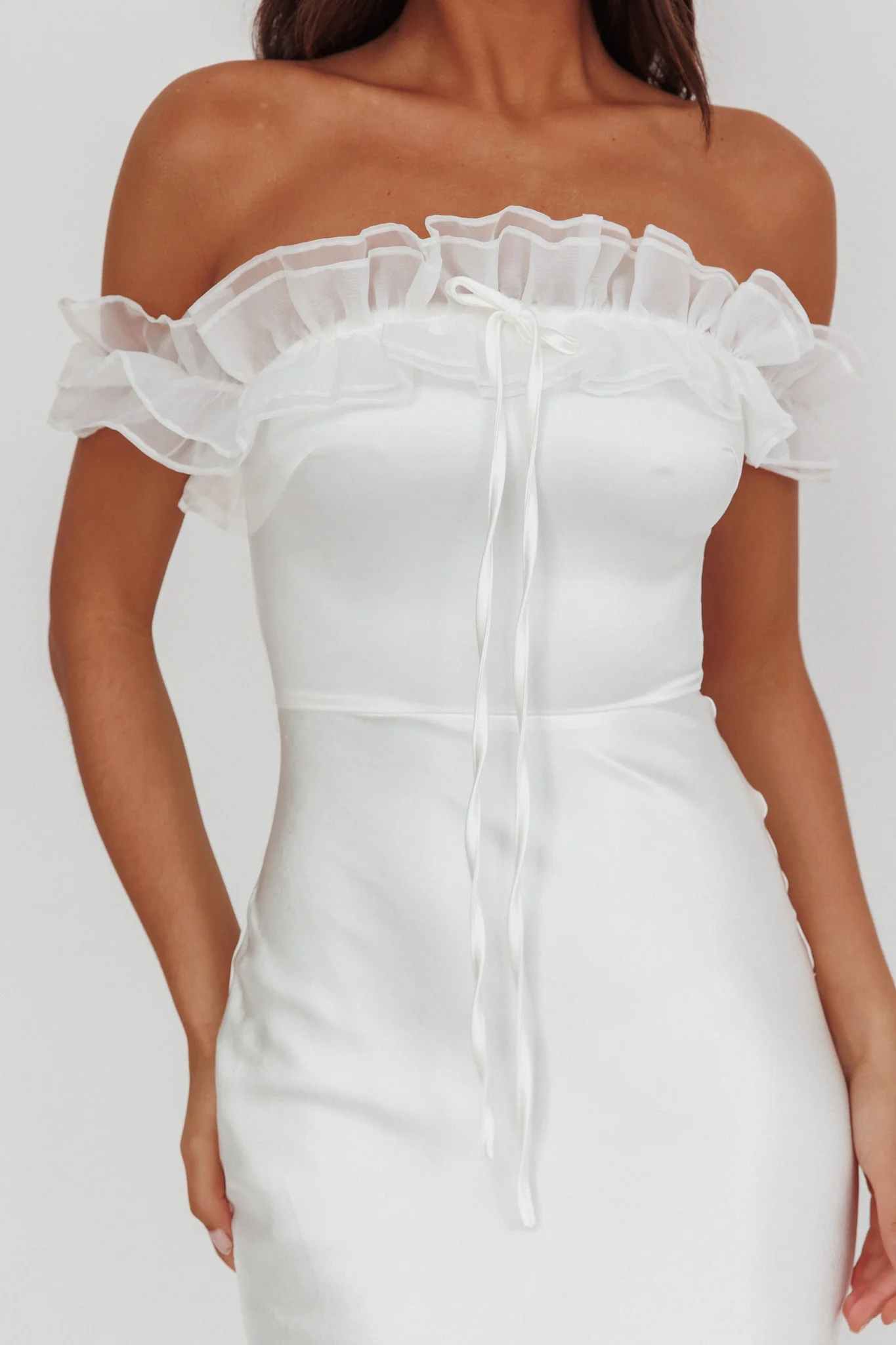 Summerfield Off-Shoulder Maxi Dress White