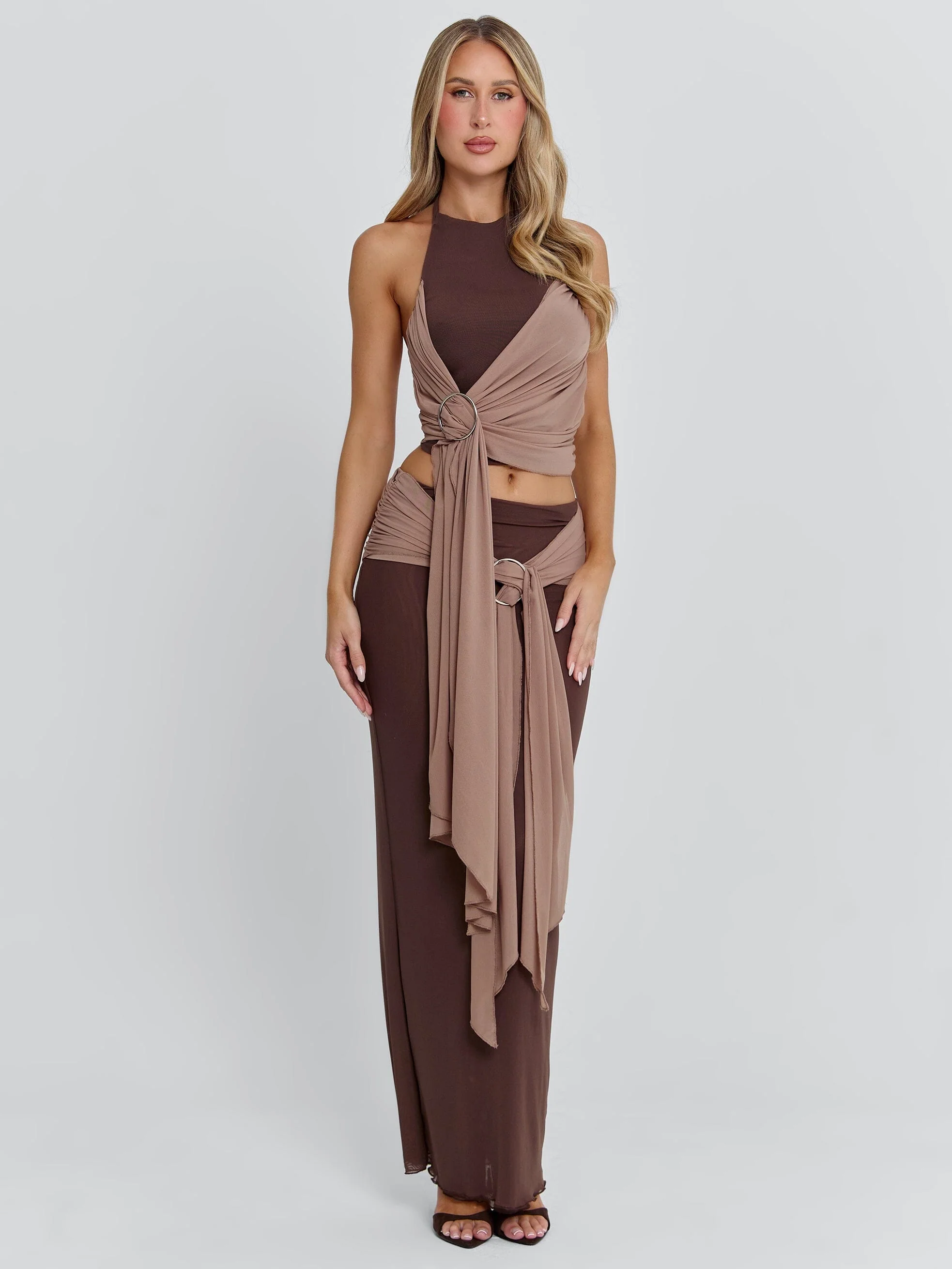 Nerina Maxi Skirt Chocolate