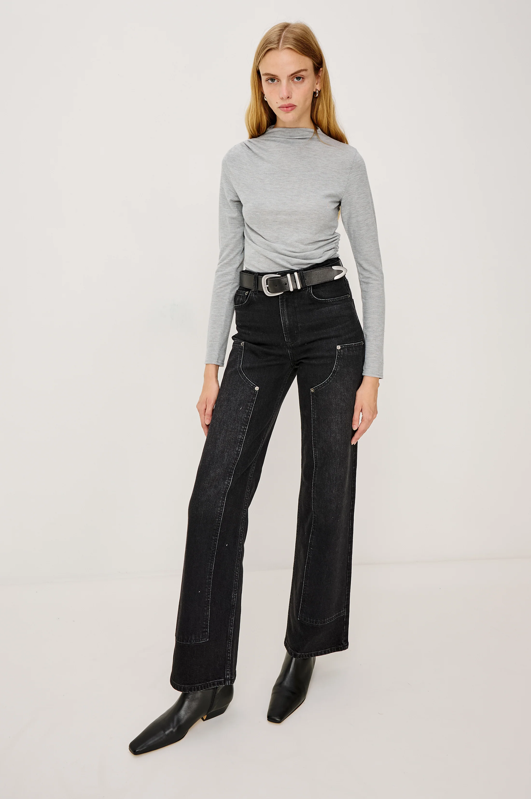 Joelle Top - Heather Grey