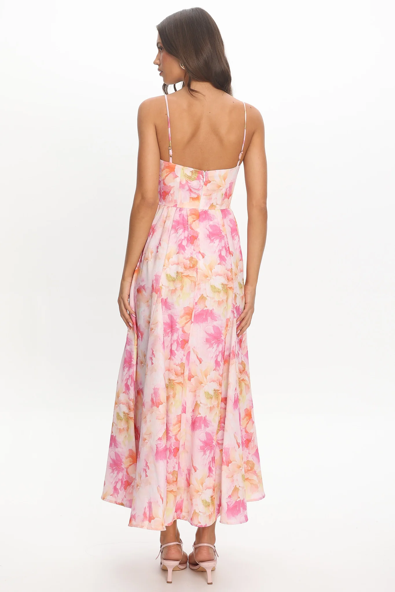 Avelisse Scoop Midi Dress Pink - luluinthesky