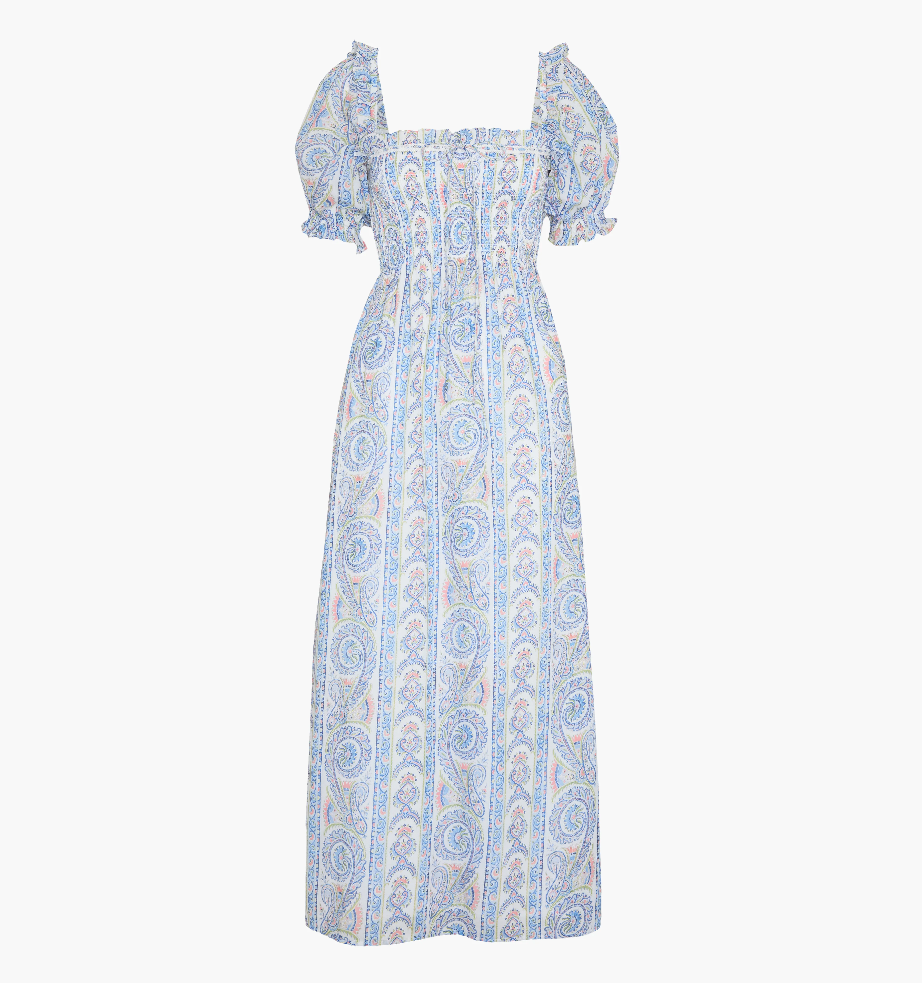 The Scarlett Nap Dress - Blue Corsica Paisley