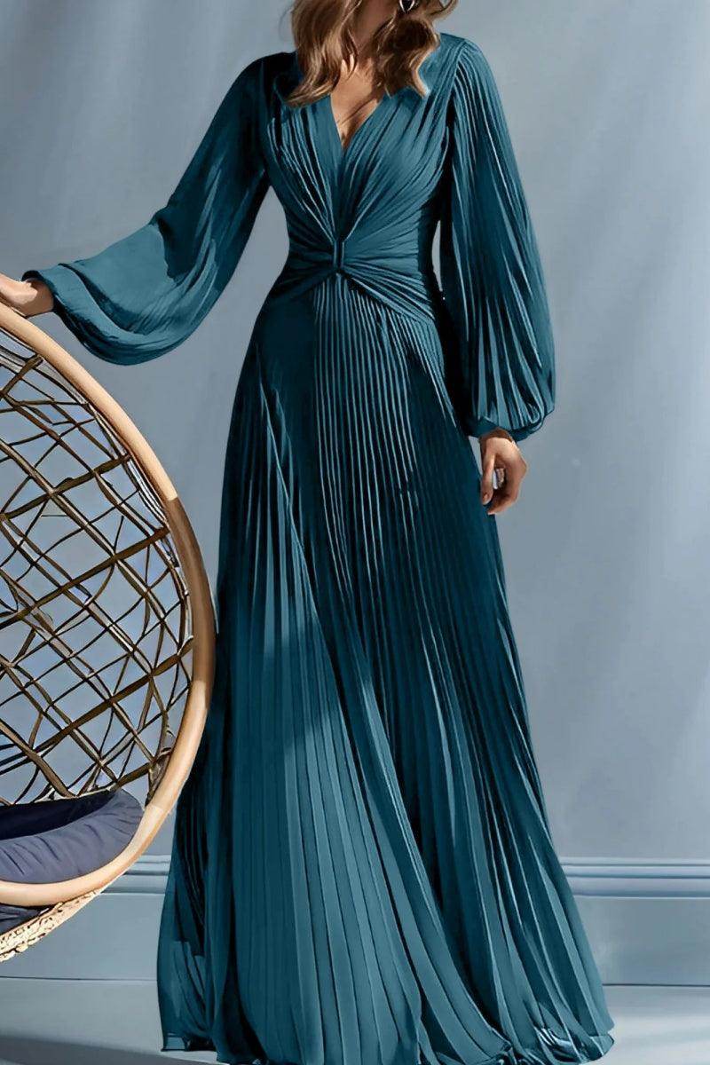 A Line V-Neck Mother of the Bride Dresses with Ruched CM0367