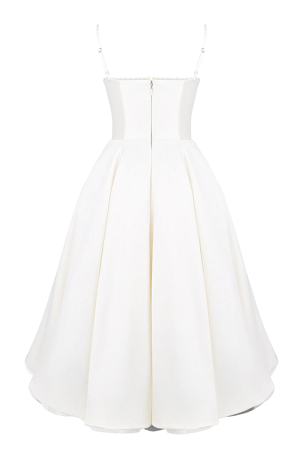 white tulle midi dress