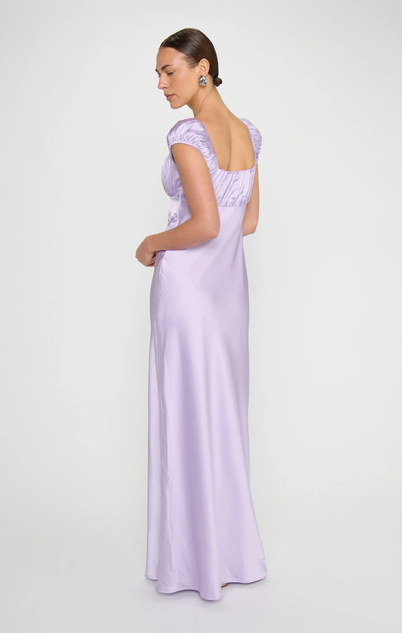 Veronica Maxi Dress ~ Lavender Luxe Satin