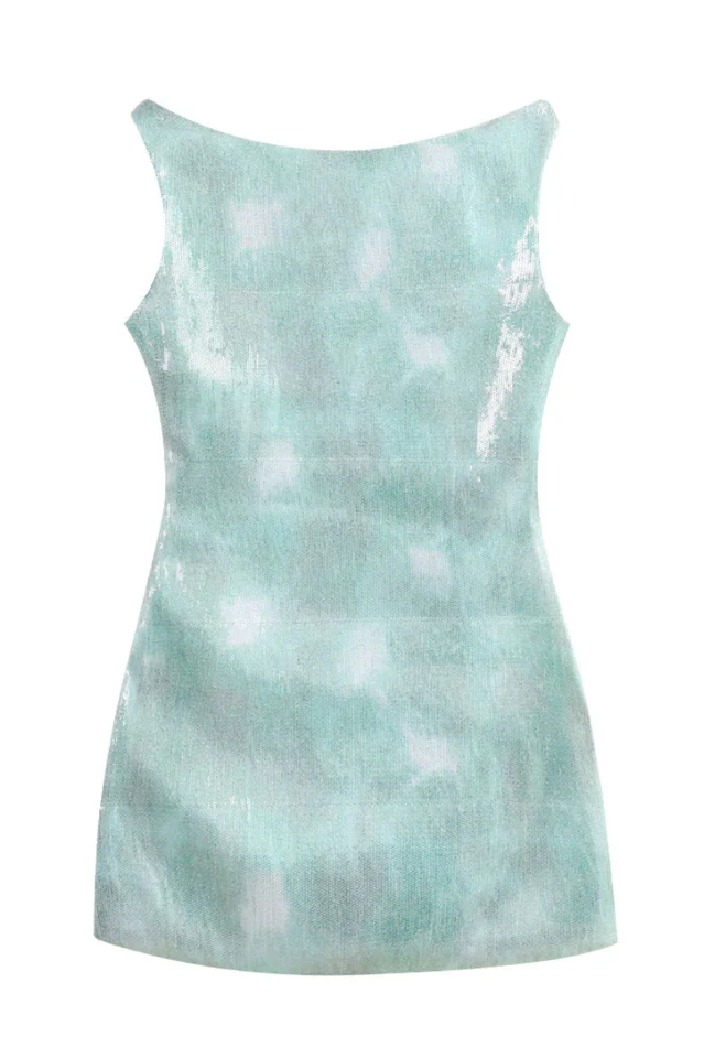 Sheila Asymmetrical Sequin Mini Dress