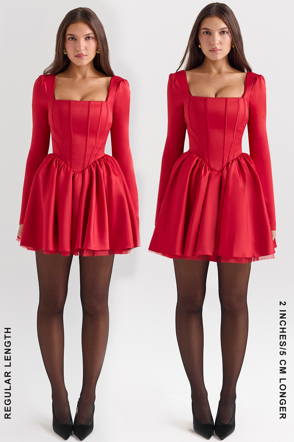 Holly Red Removable Bow Tulle Mini Dress
