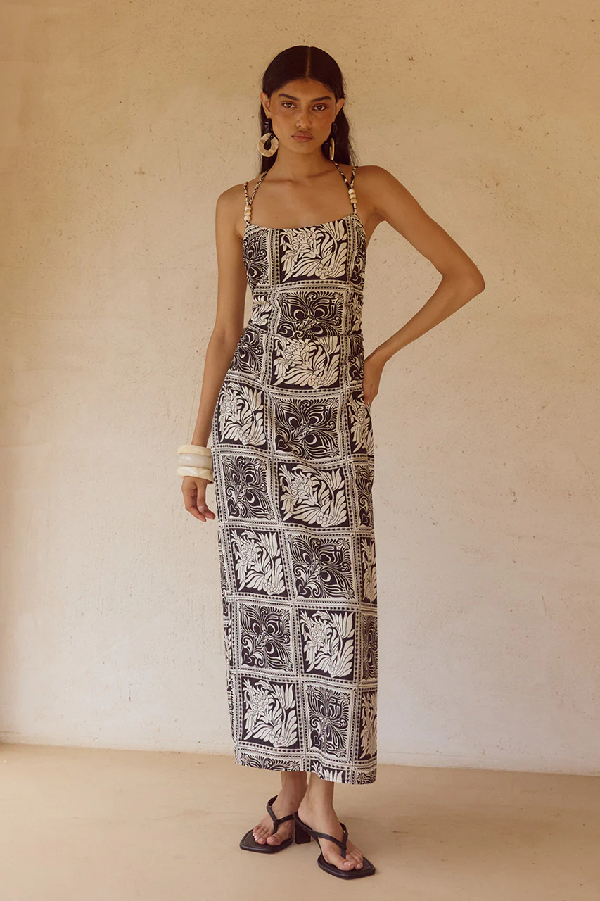 CHANTELLE MIDI DRESS - HAVANNA BLACK