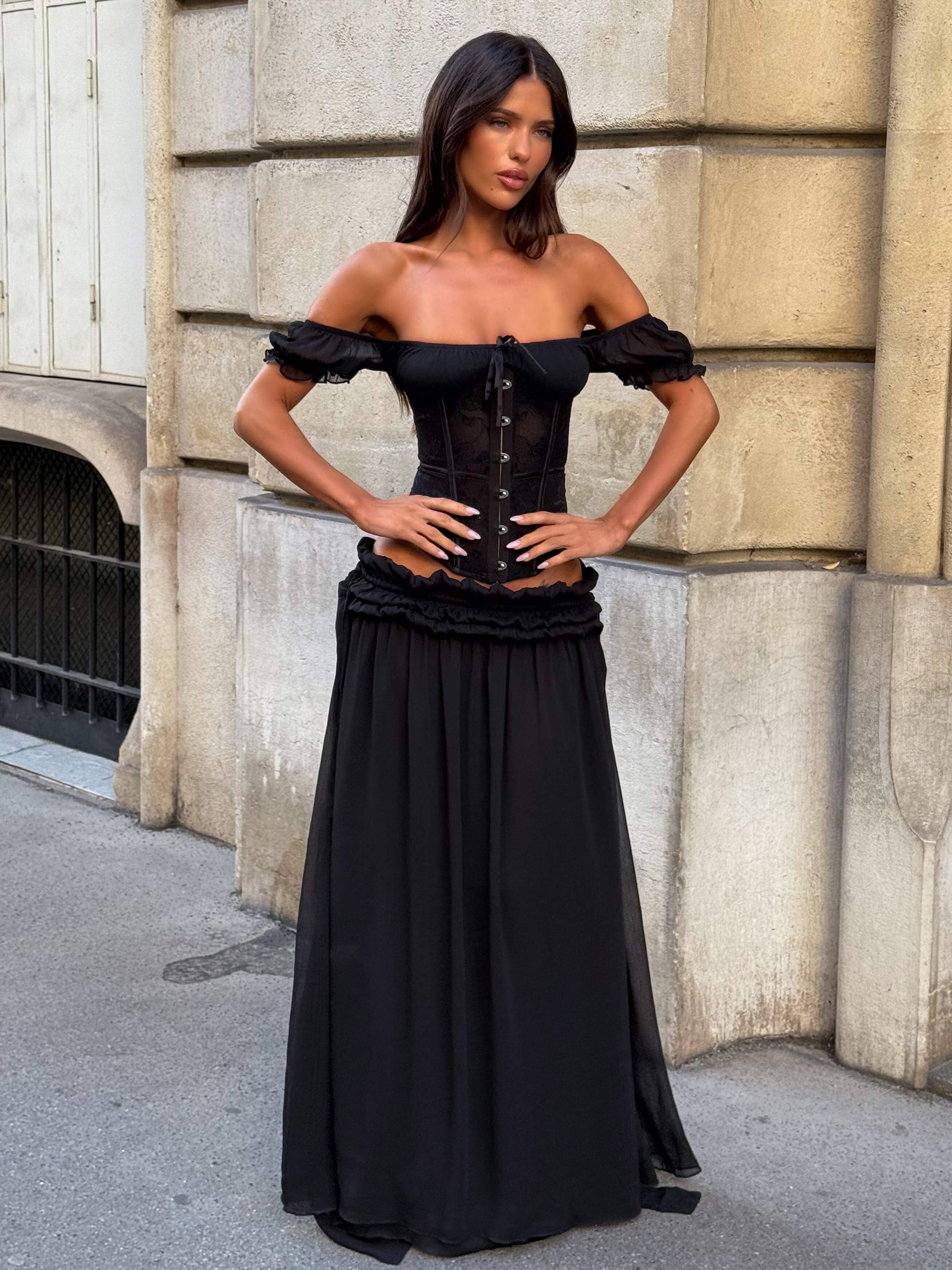LUBELA MAXI SKIRT BLACK