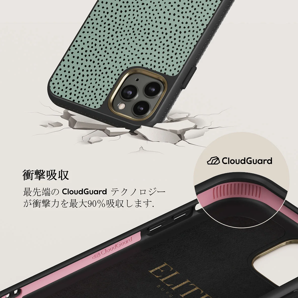 Mint Gelato - Dots iPhone 11 Pro ケース