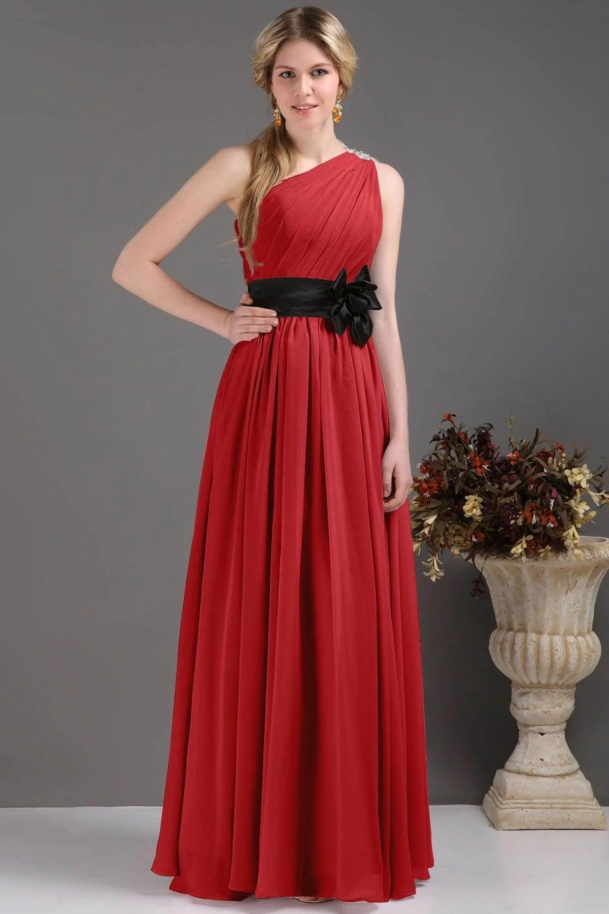 Sheath-Column Floor Length Bridesmaids Dress COSF14001