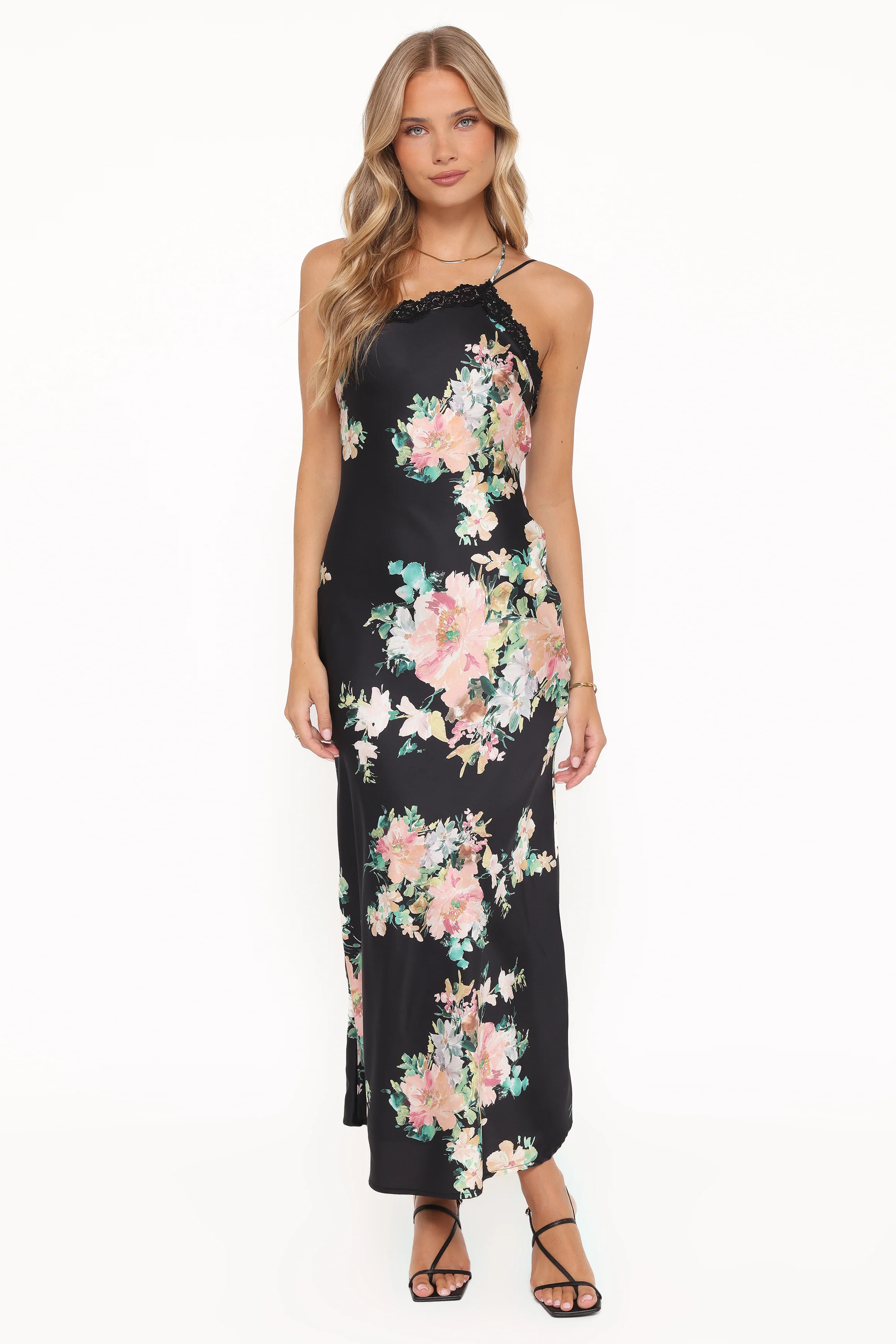 Anika Maxi Dress - Black Floral