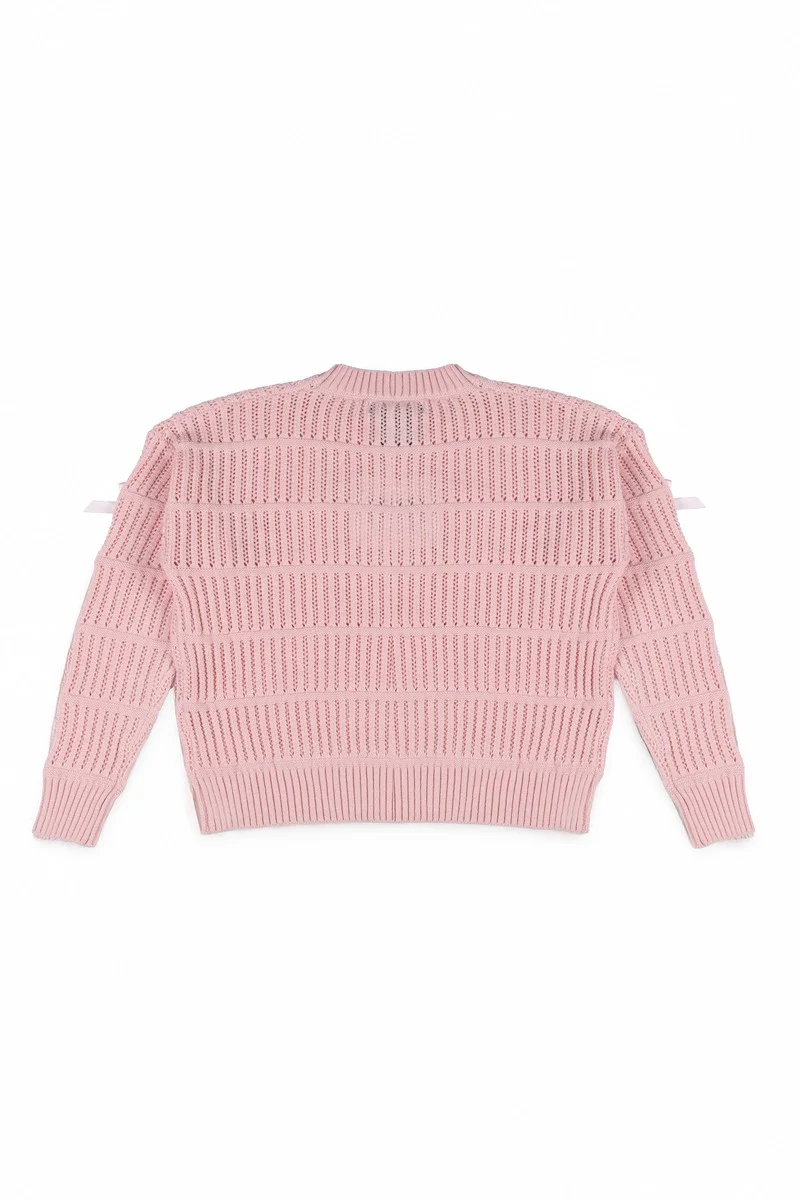 Ribbon Bow Cropped Sweater