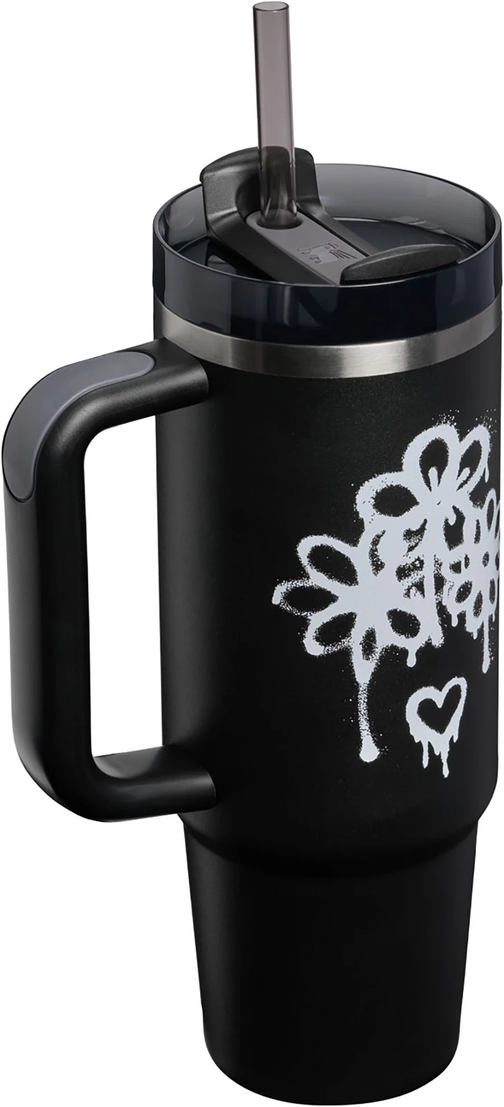 Stanley 40 oz. Quencher H2.0 FlowState Tumbler - Stanley Graffiti Garden - Black Graffiti Floral