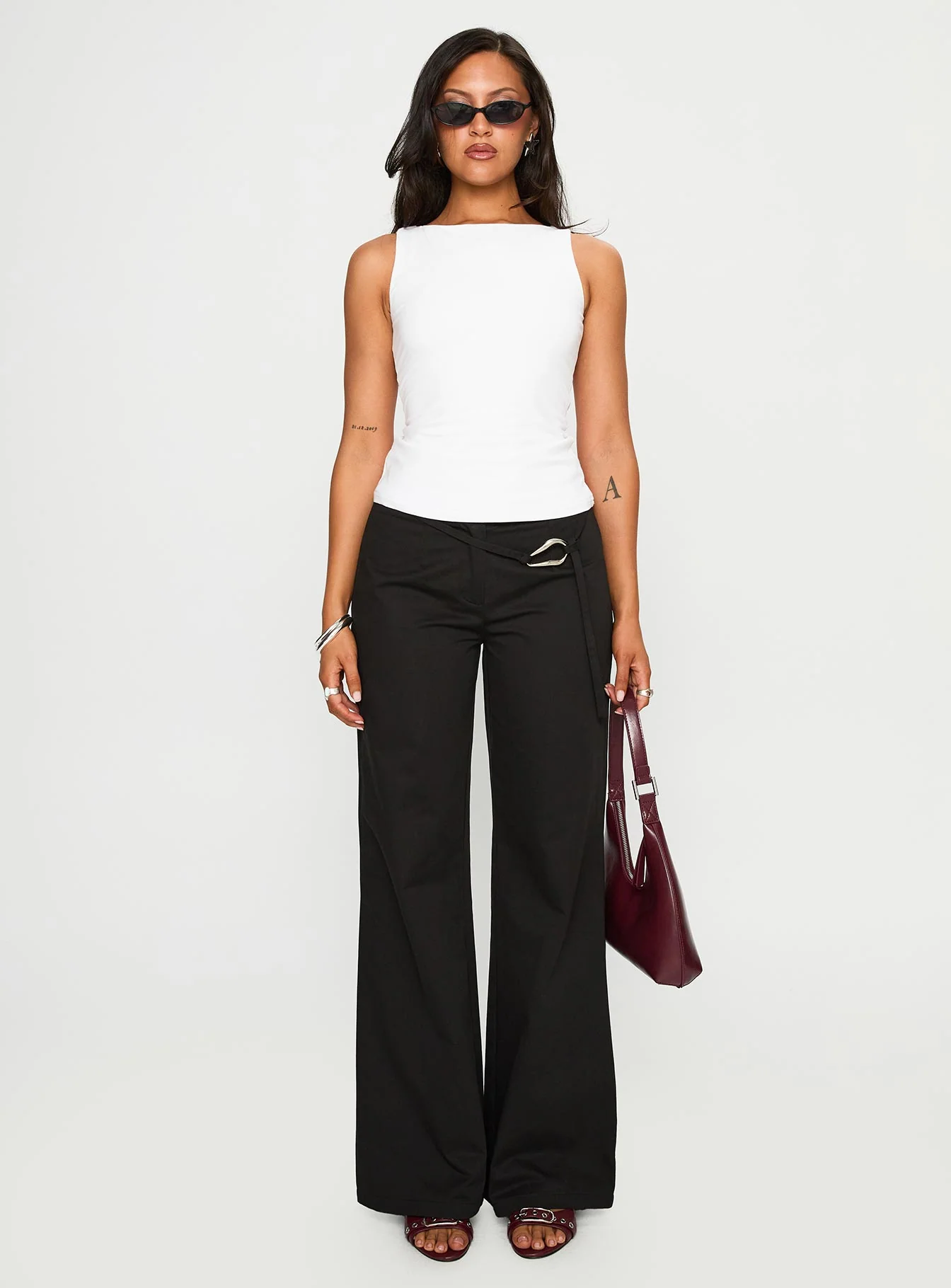 Lucetta Wide Leg Pant Black