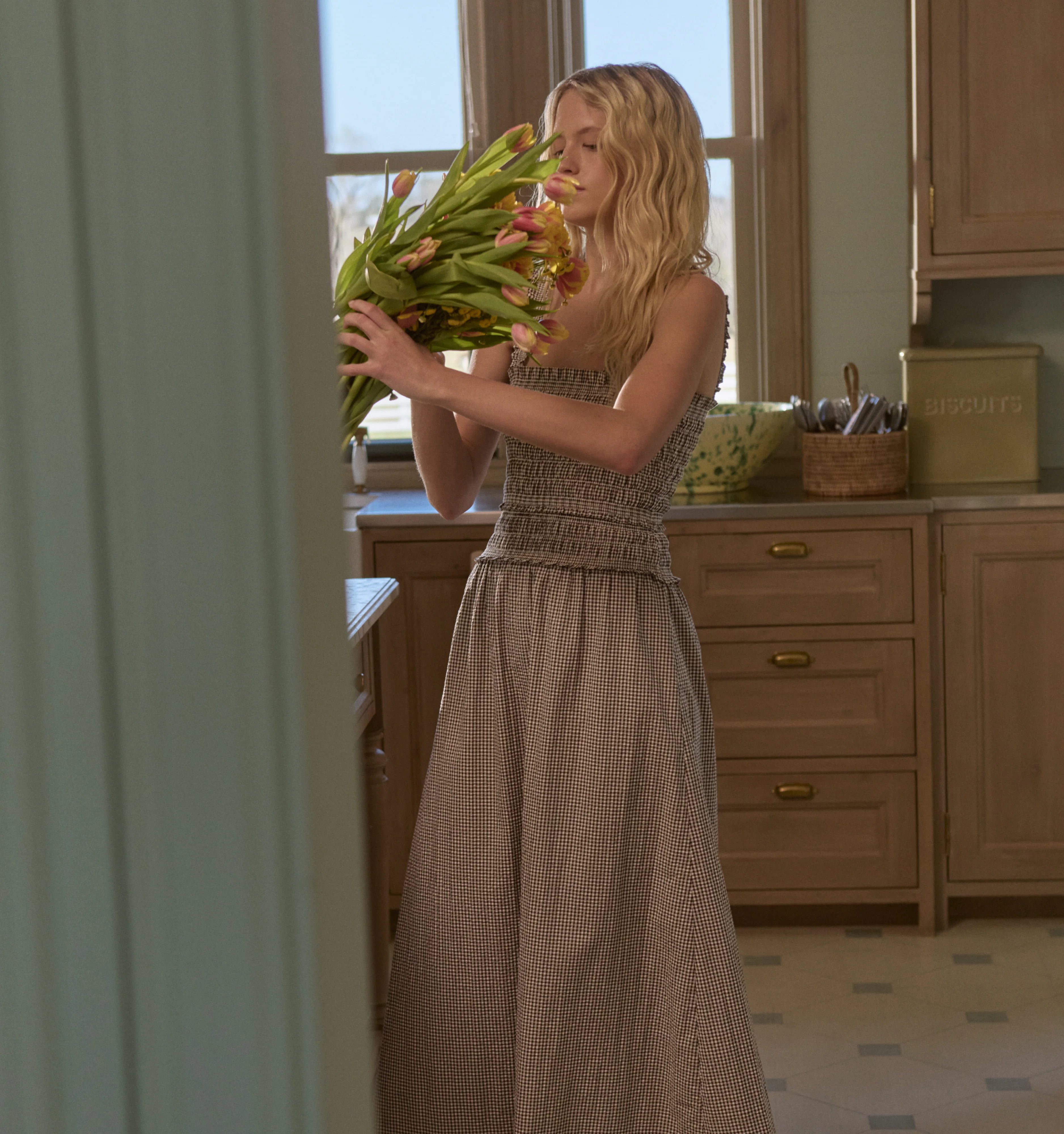 The Azalea Maxi Nap Dress - Chocolate Gingham
