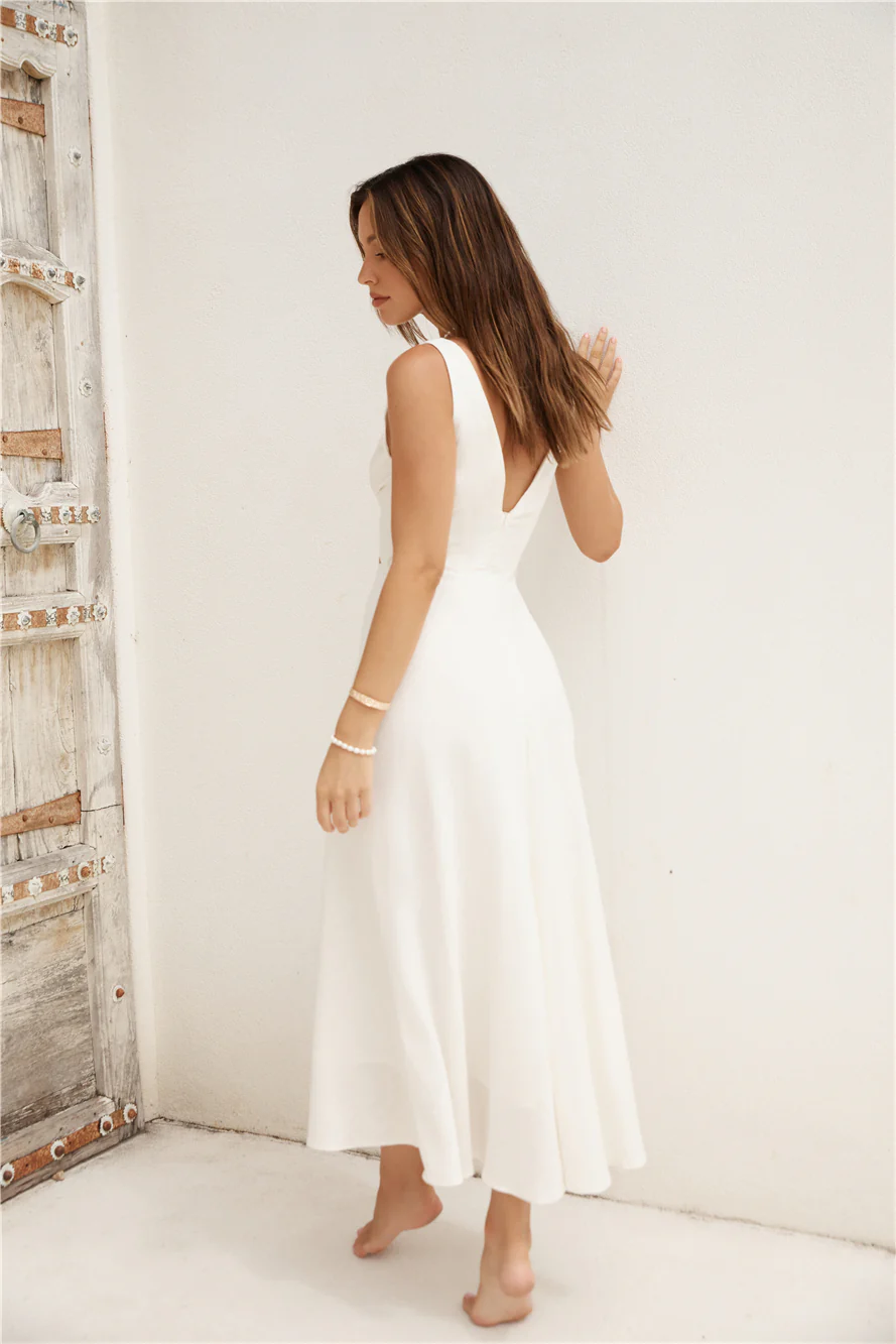 Soft Silhouette Maxi Dress White - luluinthesky