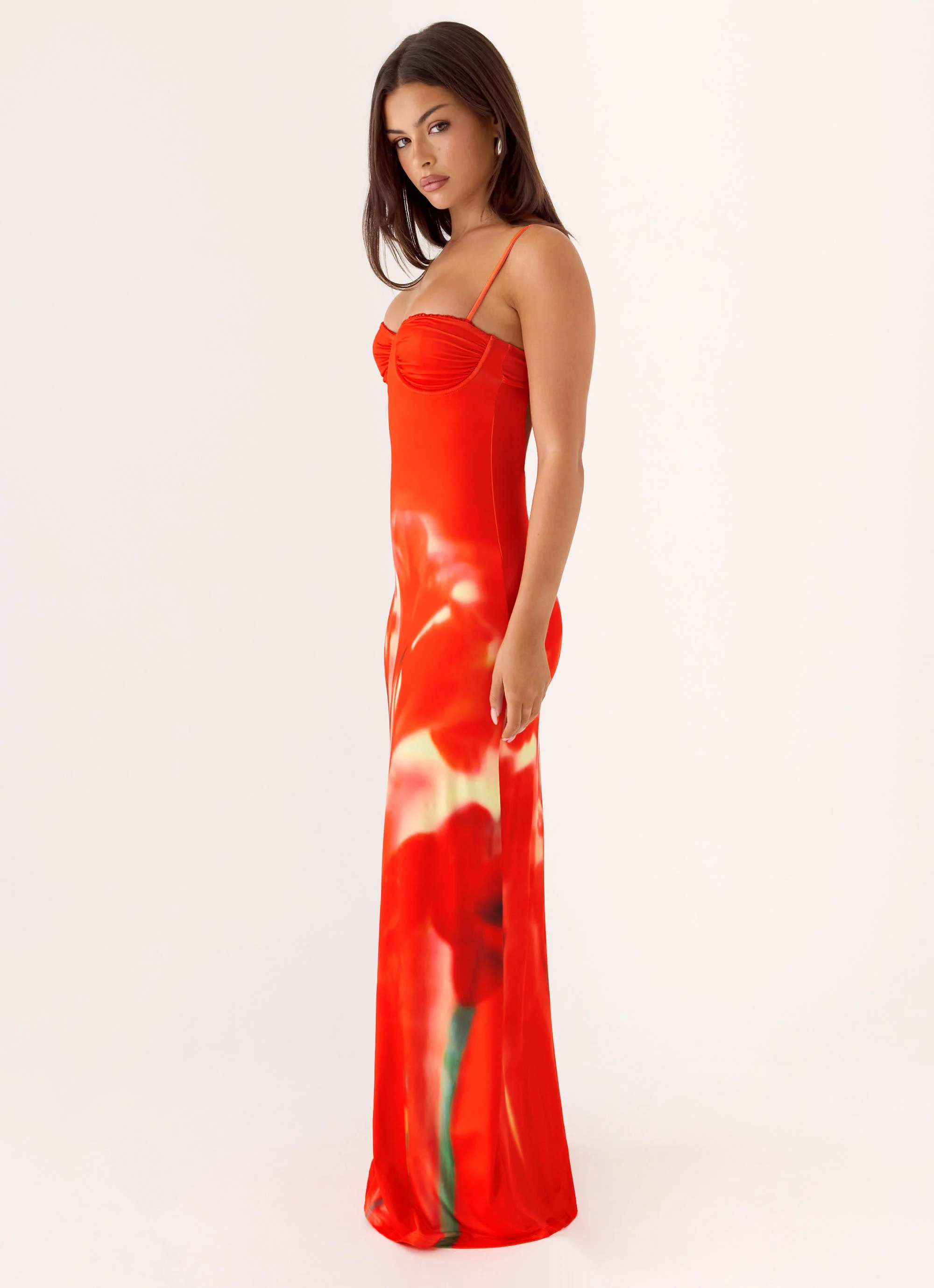 Vamonos Maxi Dress - Fire Petal