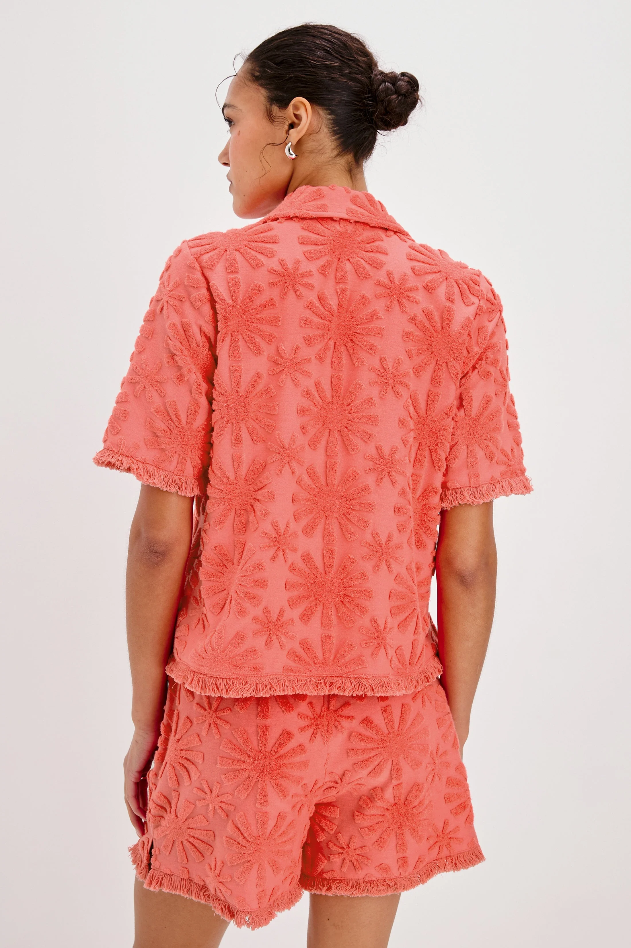 Tiff Shirt - Red Sunburst Jacquard