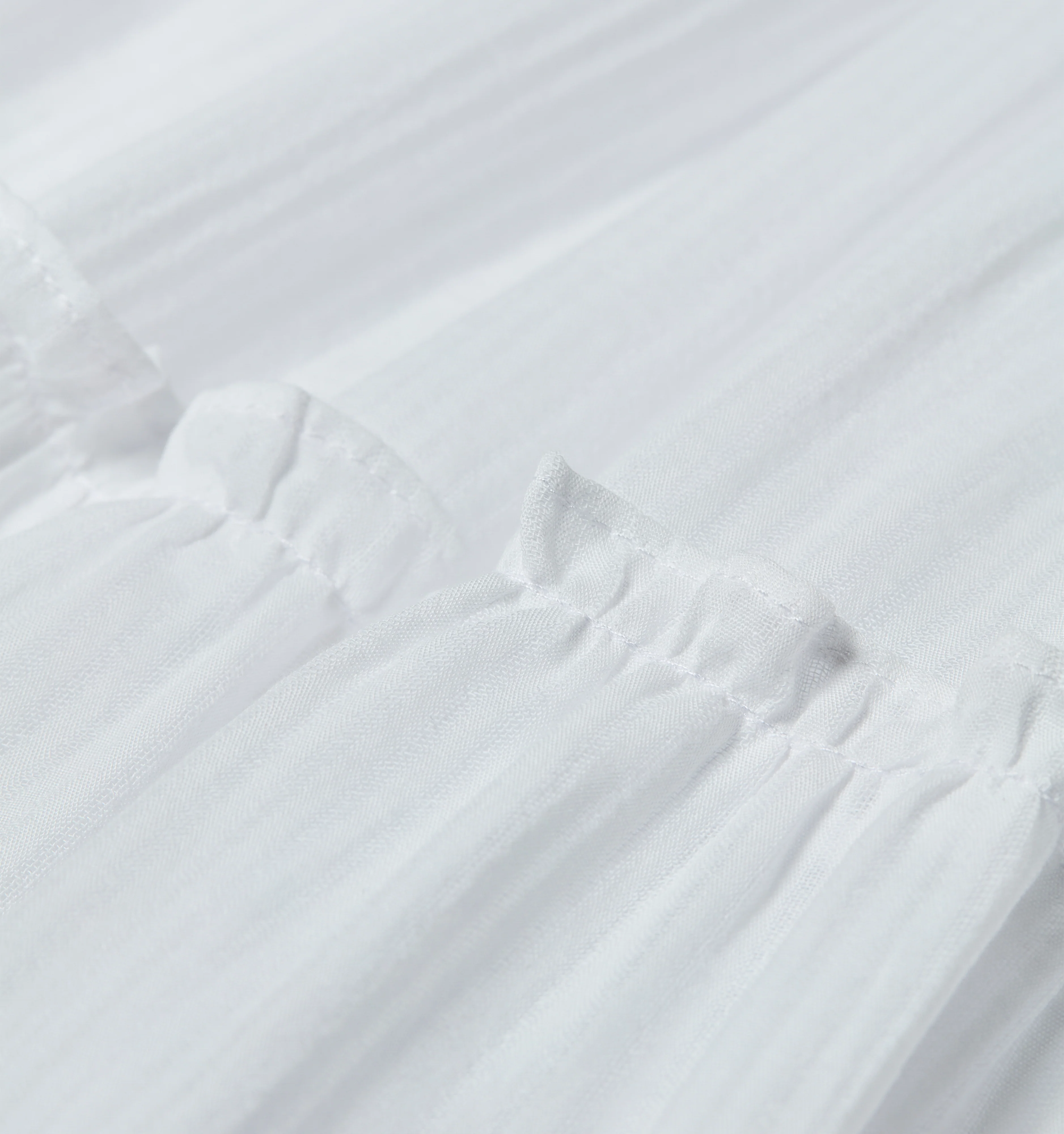 The Ellie Nap Dress - White Shadow Stripe