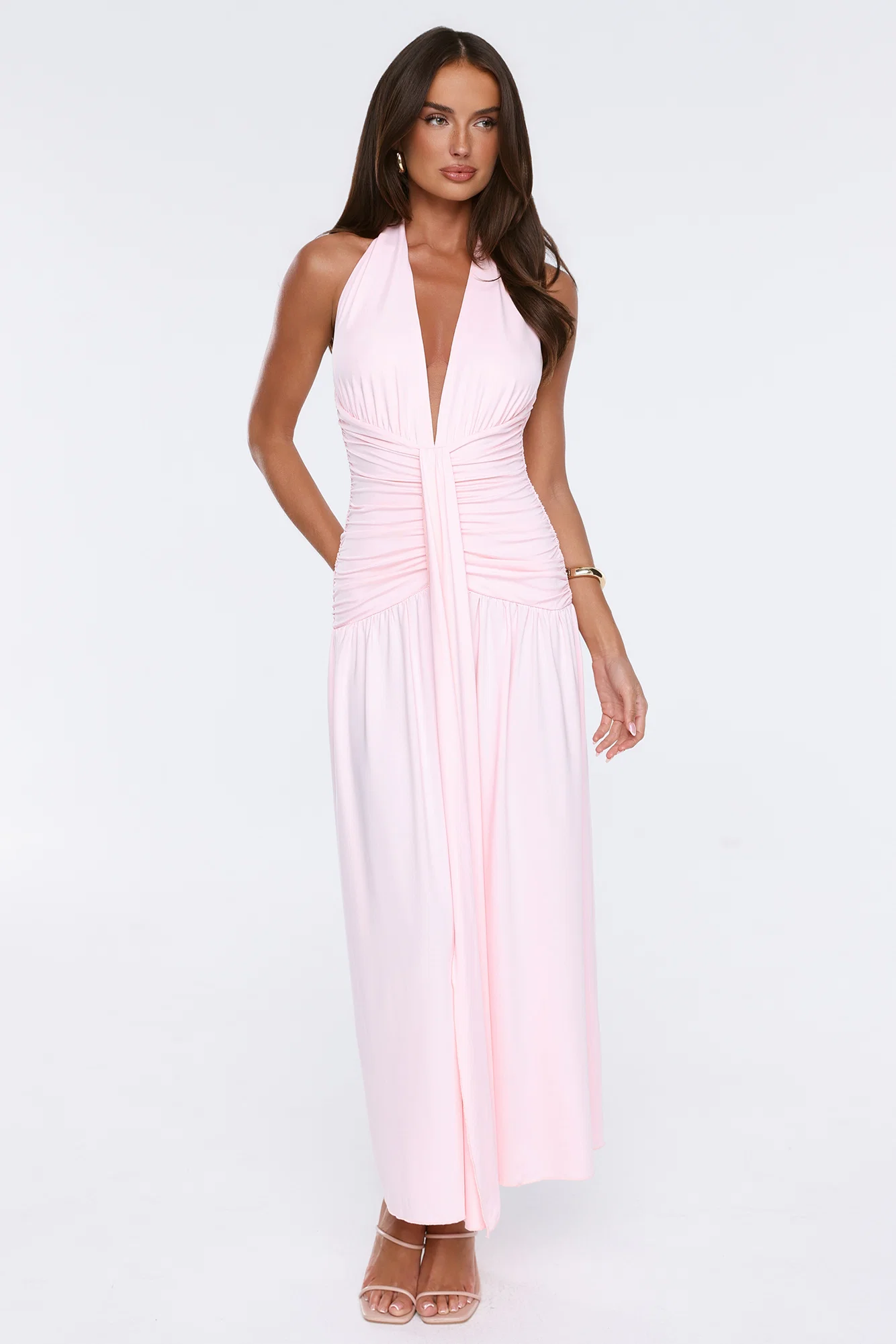 Endless Days Halter Maxi Dress Pink
