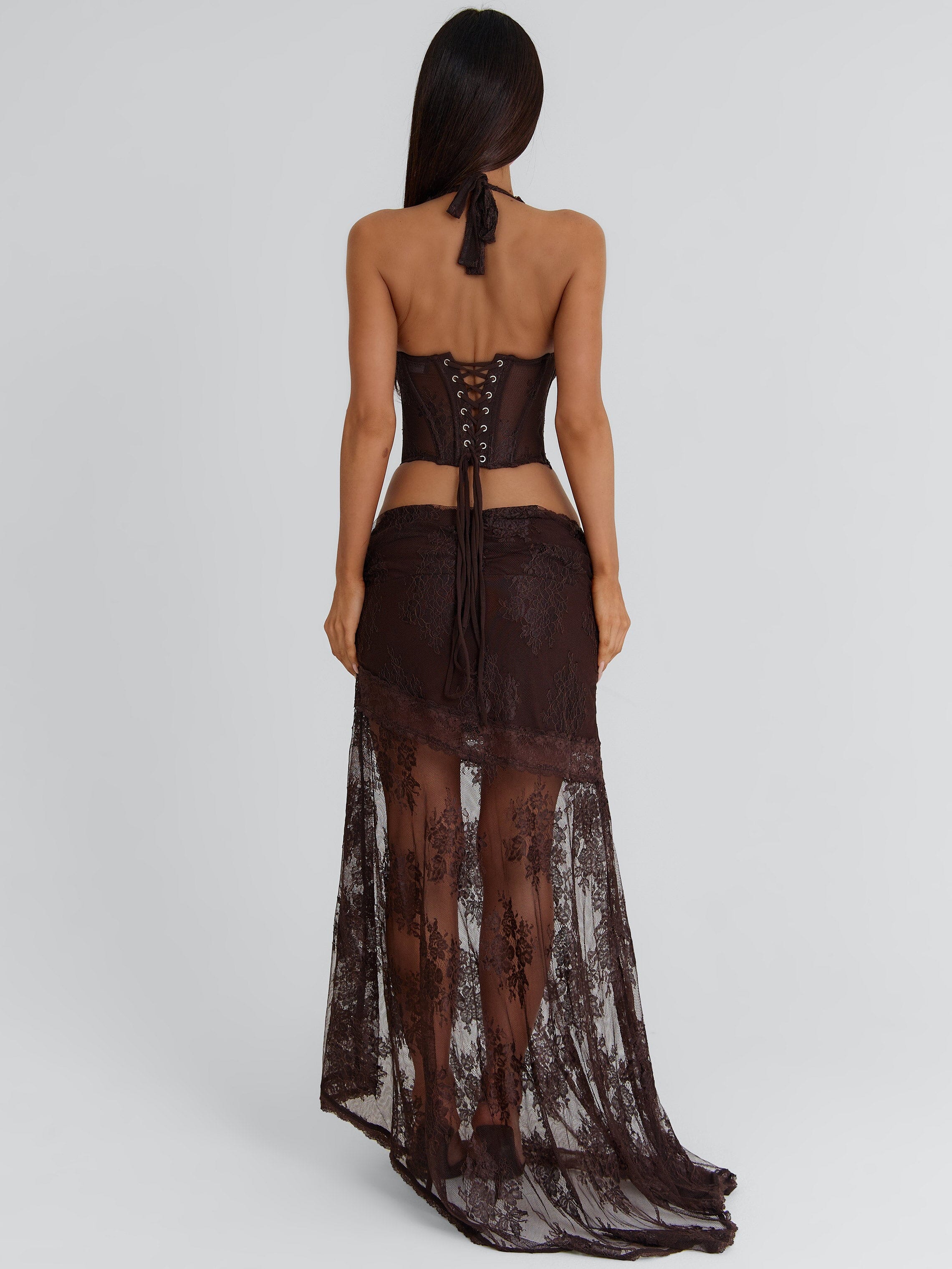 DEBBIE MAXI SKIRT CHOCOLATE