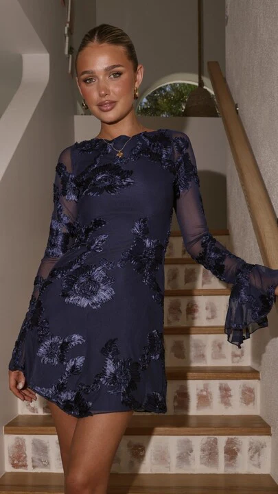 Lanesia Mini Dress - Navy