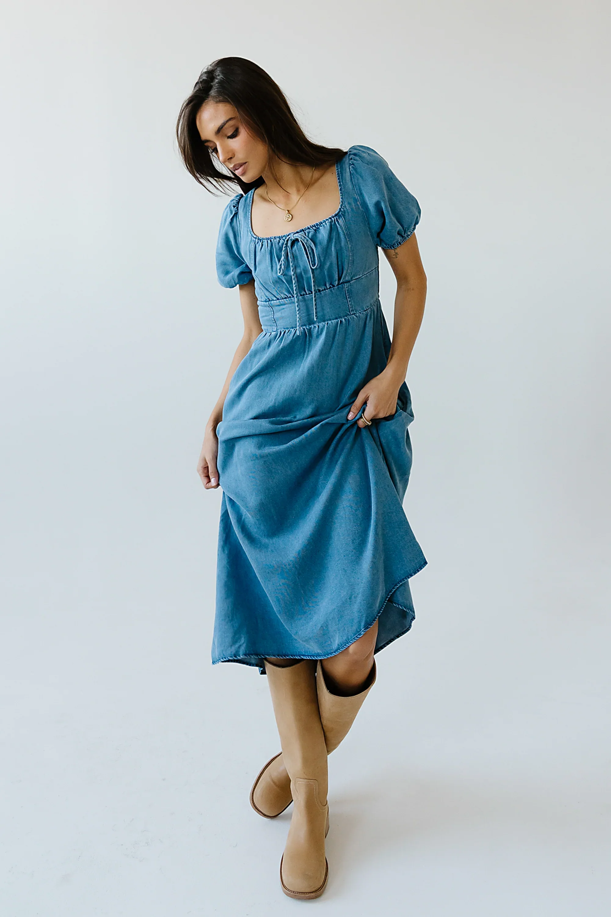 Candice Denim Midi Dress