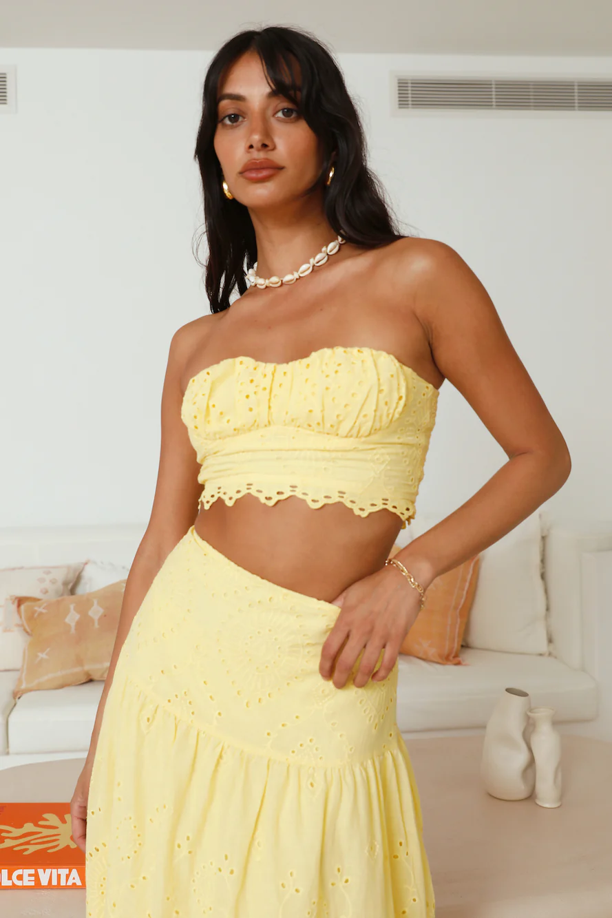Enjoy Daylight Crop Top Yellow