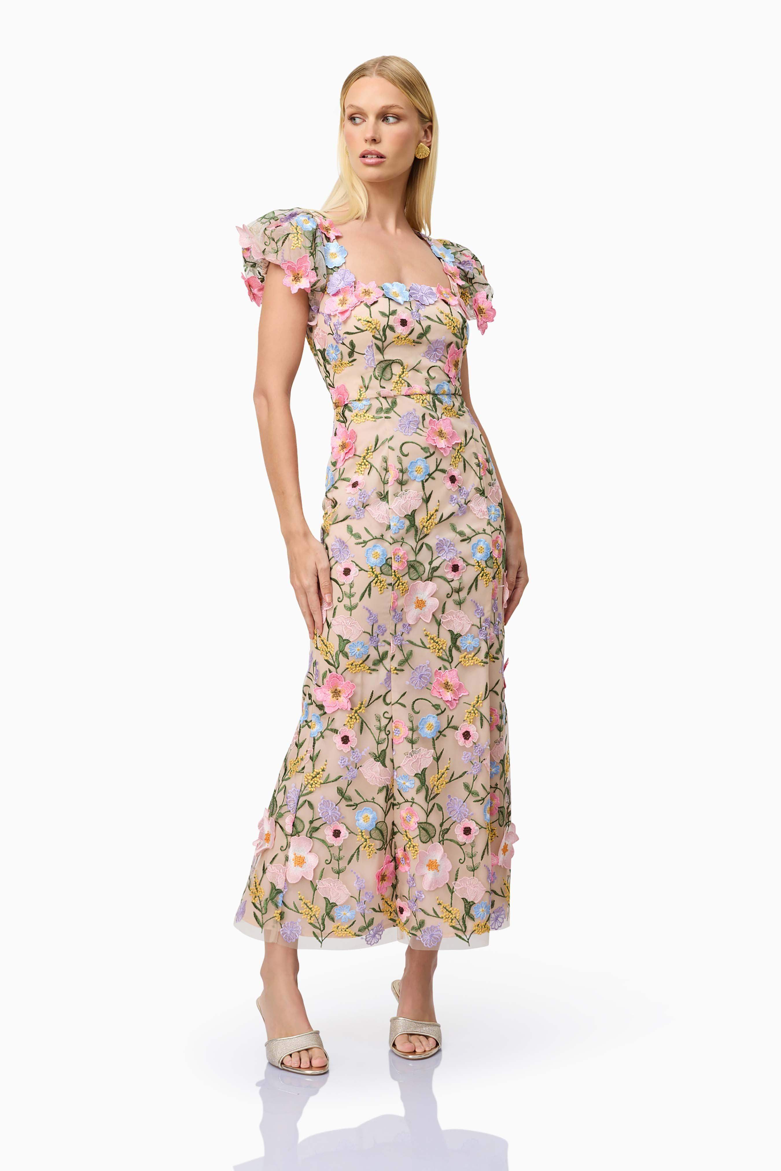 Nydia 3D Maxi Dress