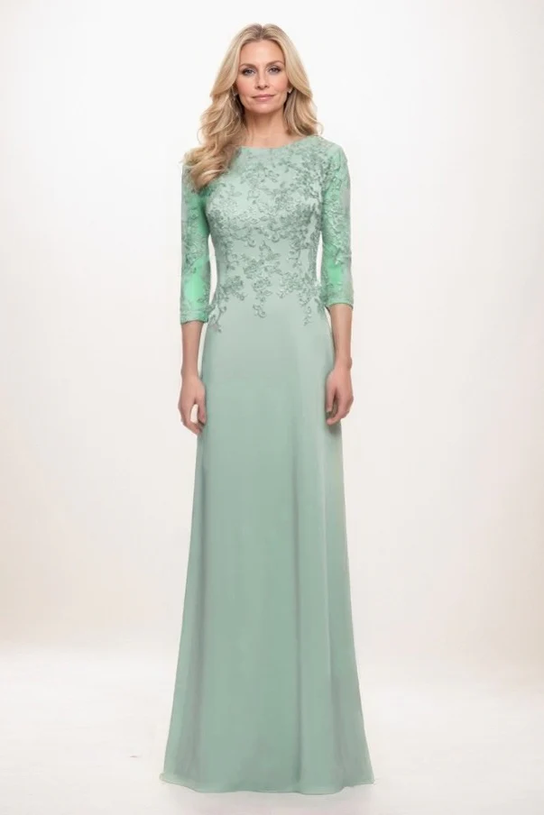 A-Line Maxi Chiffon Mother Of The Bride Dress CM0313