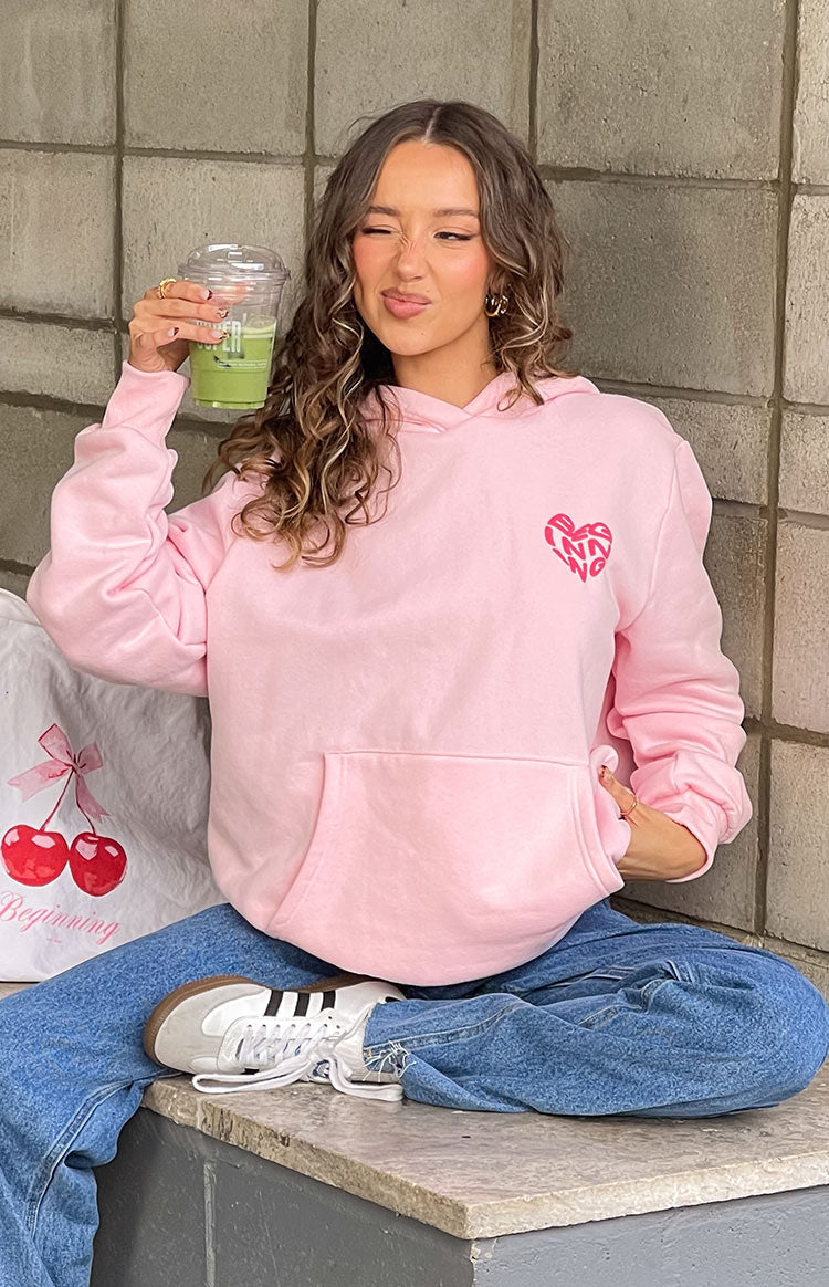 AmbreCloset Pink Lovey Bubble Hoodie
