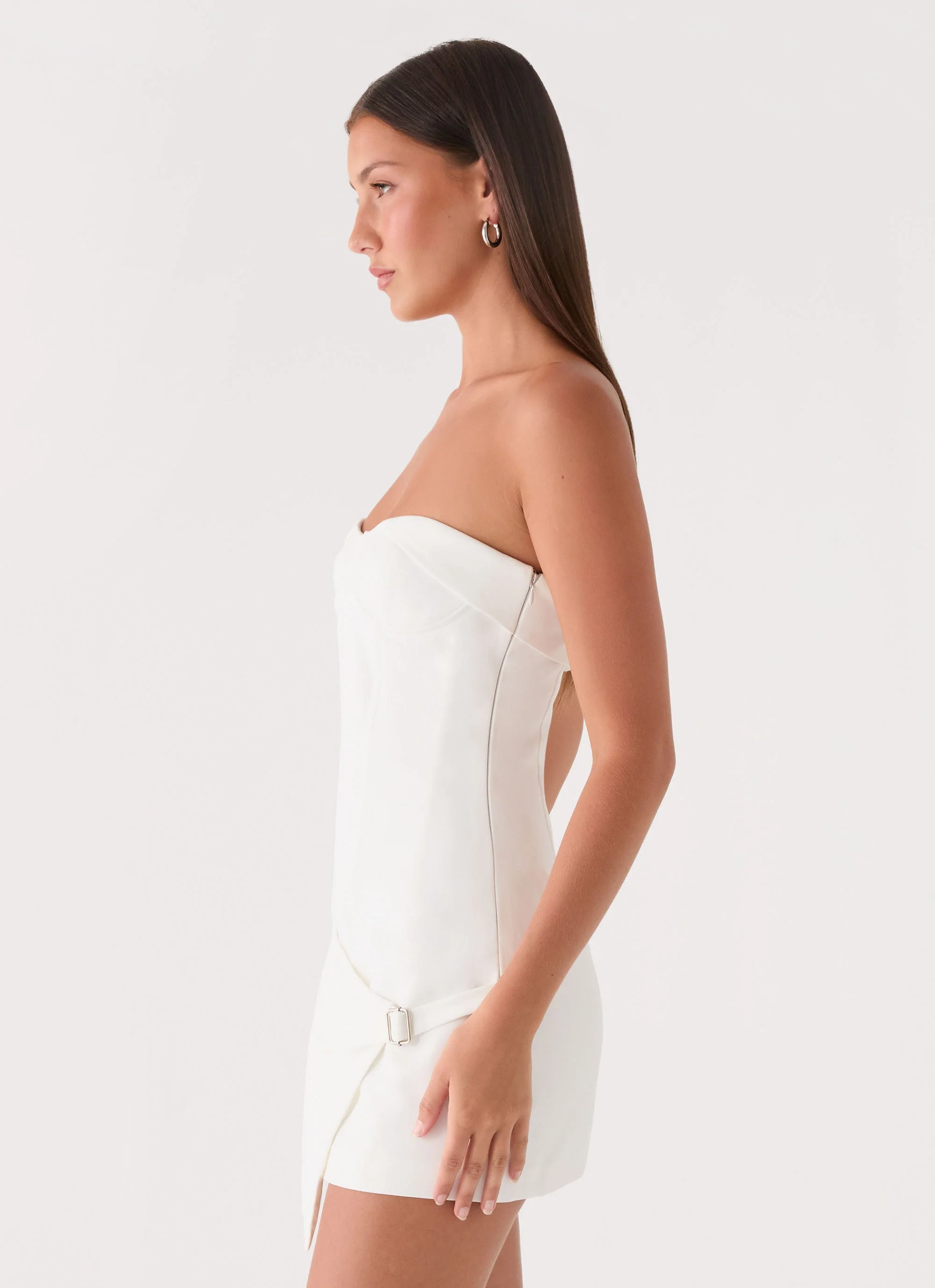 Jennah Mini Dress - White Dove