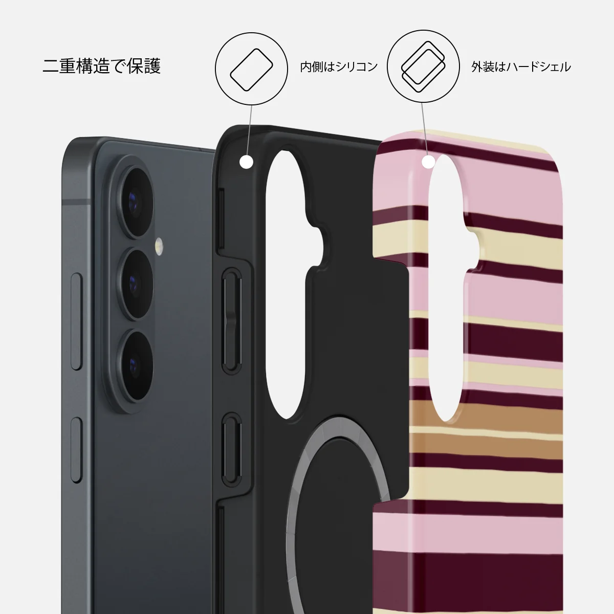 Berry Layers - Samsung Galaxy S26 FE ケース
