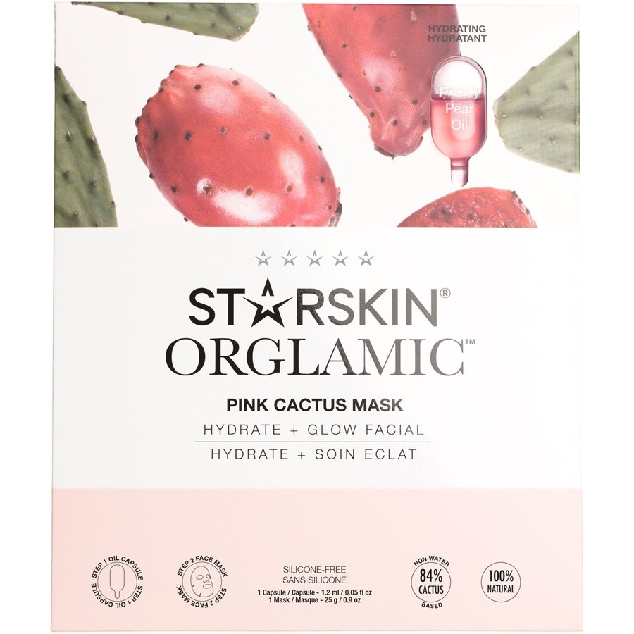 StarSkin Cloth mask Face Mask Pink Cactus Orglamic