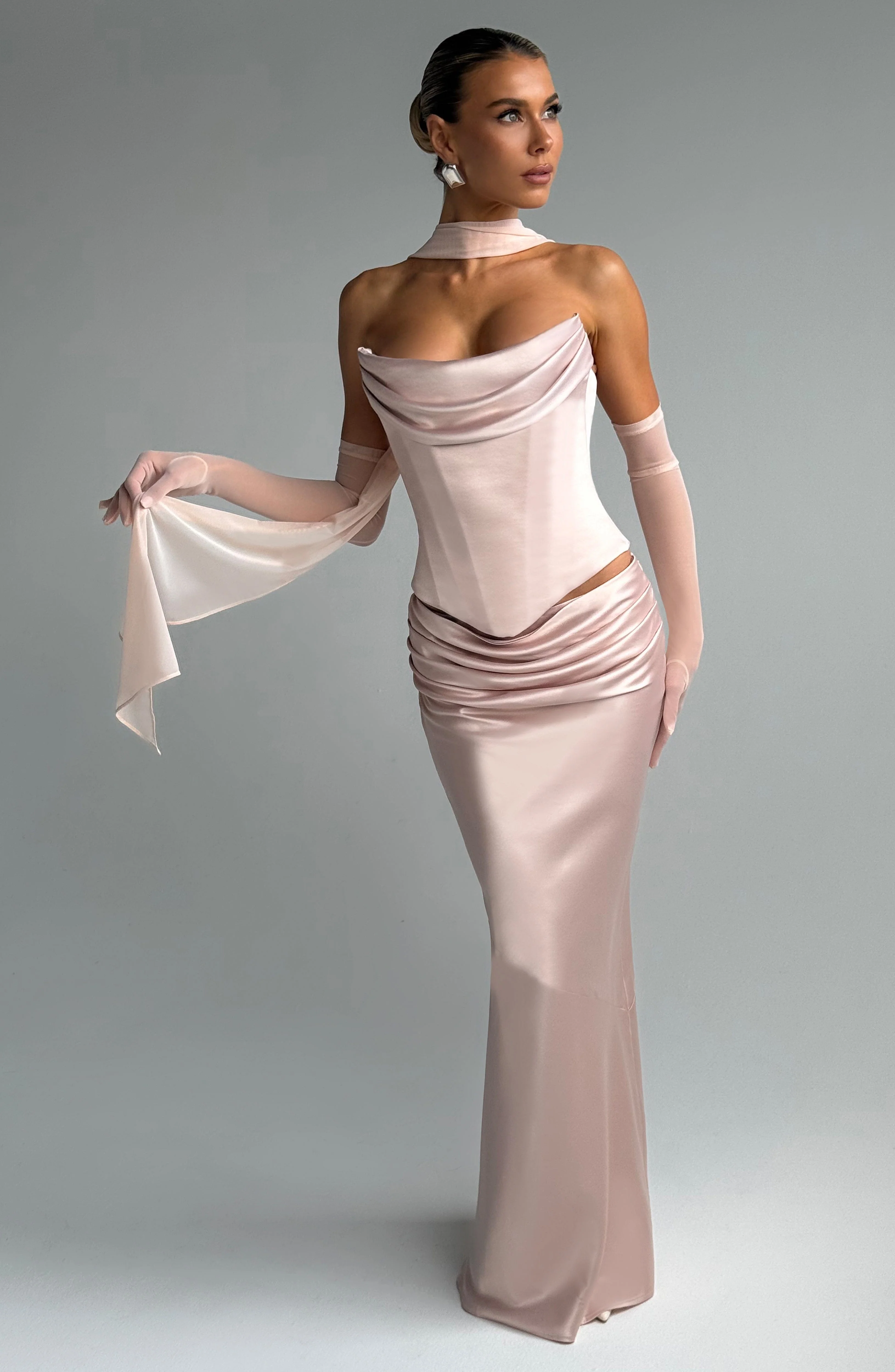 Bernadette Maxi Skirt - Soft Peach
