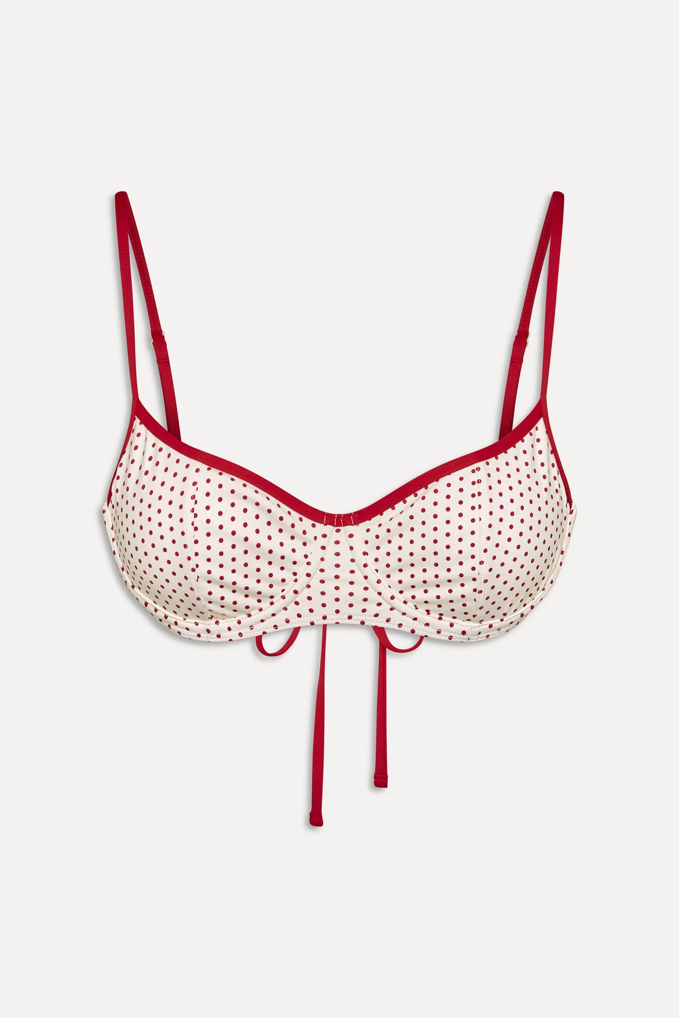 x BELLA HADID Cola Underwire Bikini Top - Strawberry Polka Dot