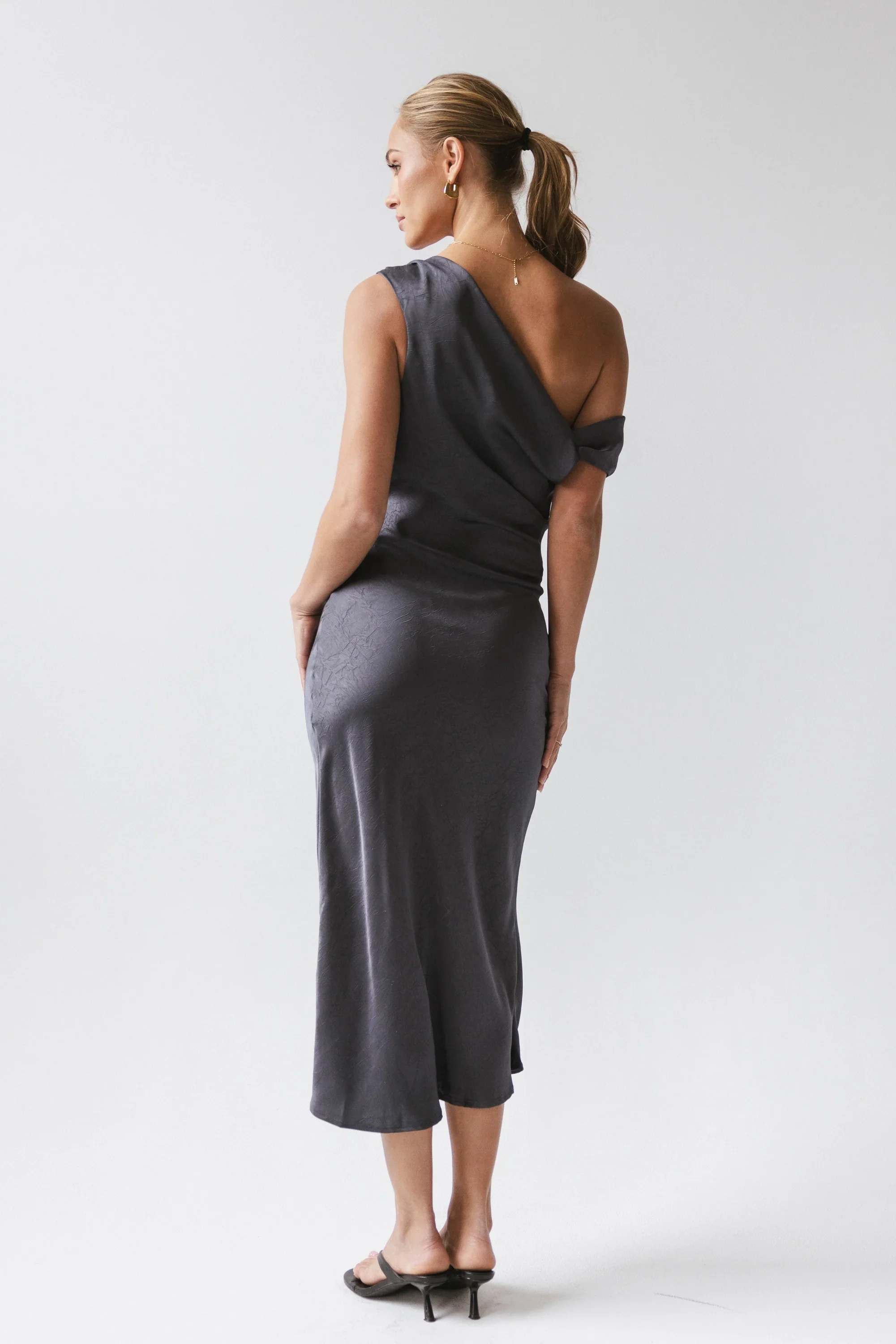 Malik Midi Dress in Navy