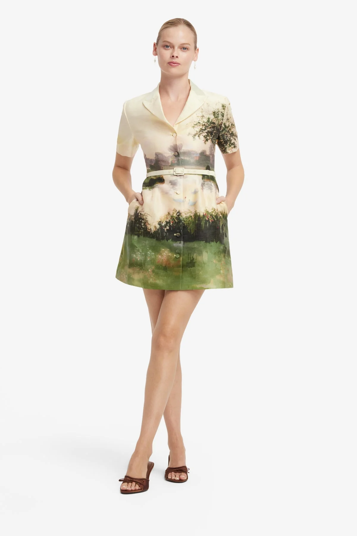 Brigitte Mini Dress - Serene Print