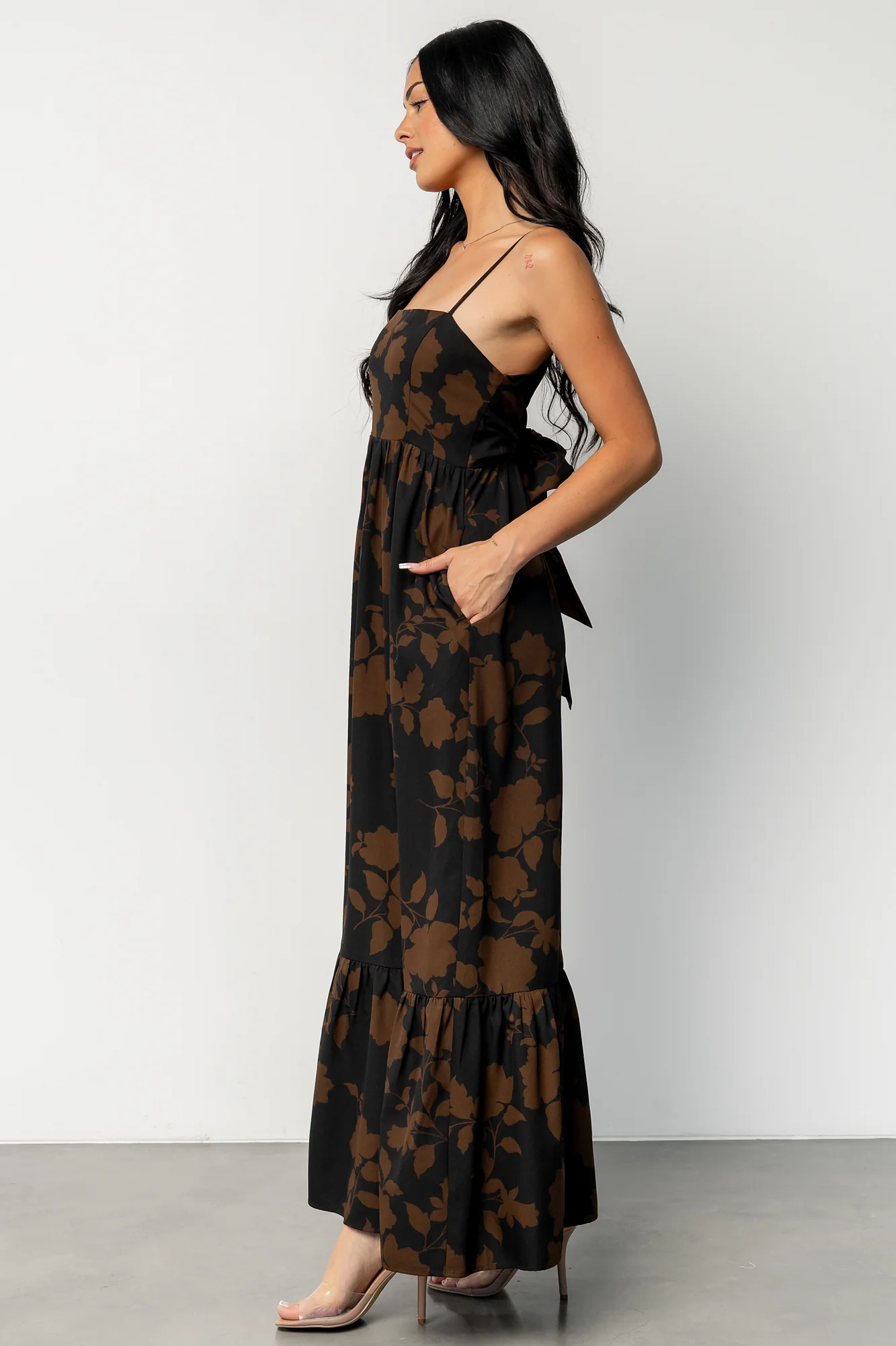 Regan Tank Maxi Dress | Espresso Print - luluinthesky