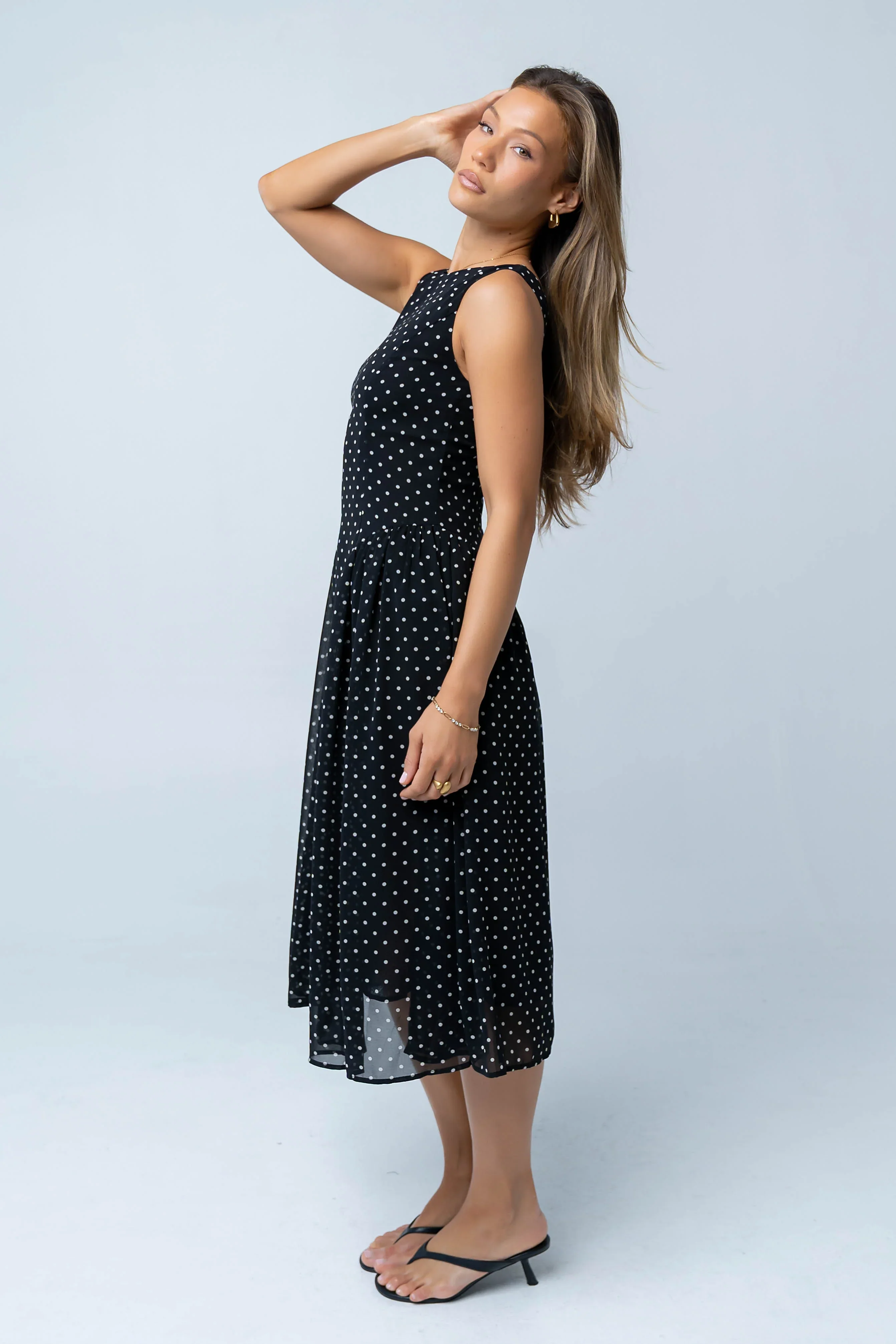 Liora Polka Dot Midi Dress